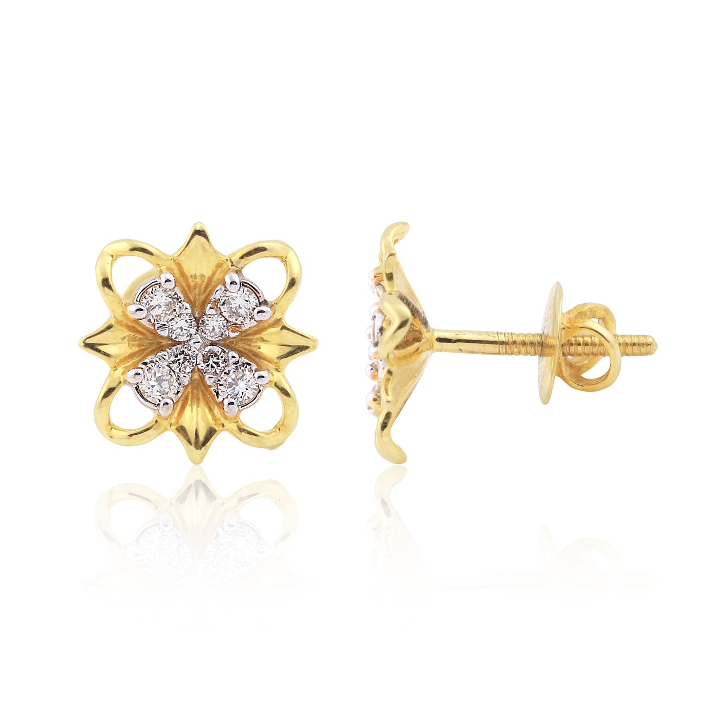 Golden Radiance Diamond Pendant Set