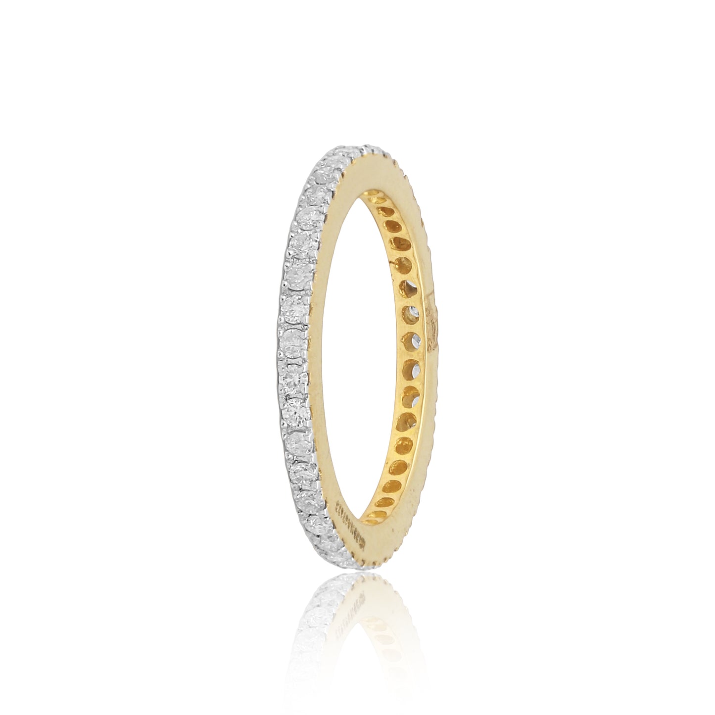 Yellow Gold Full Eternity Diamond Band