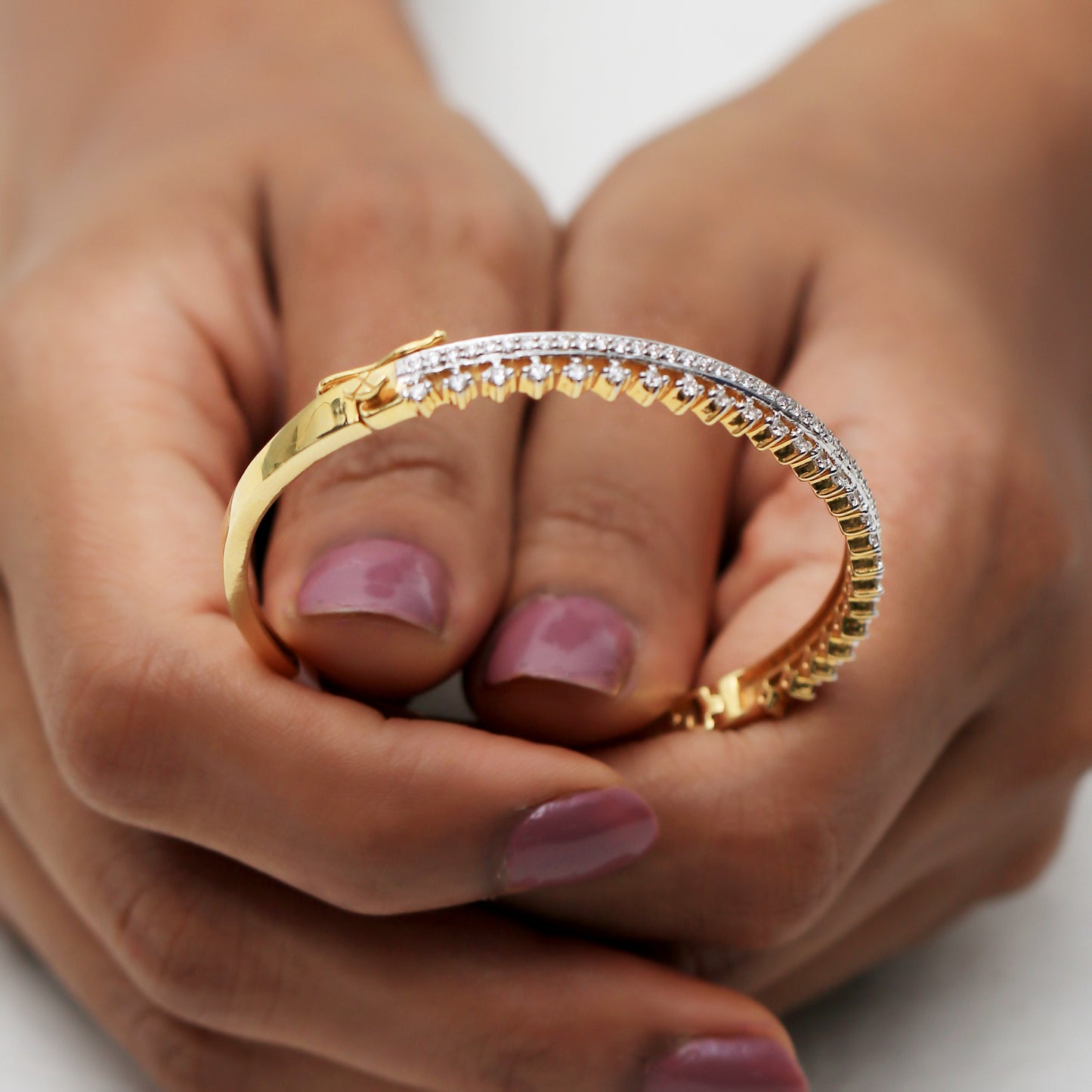 Radiant Row Diamond Bangle