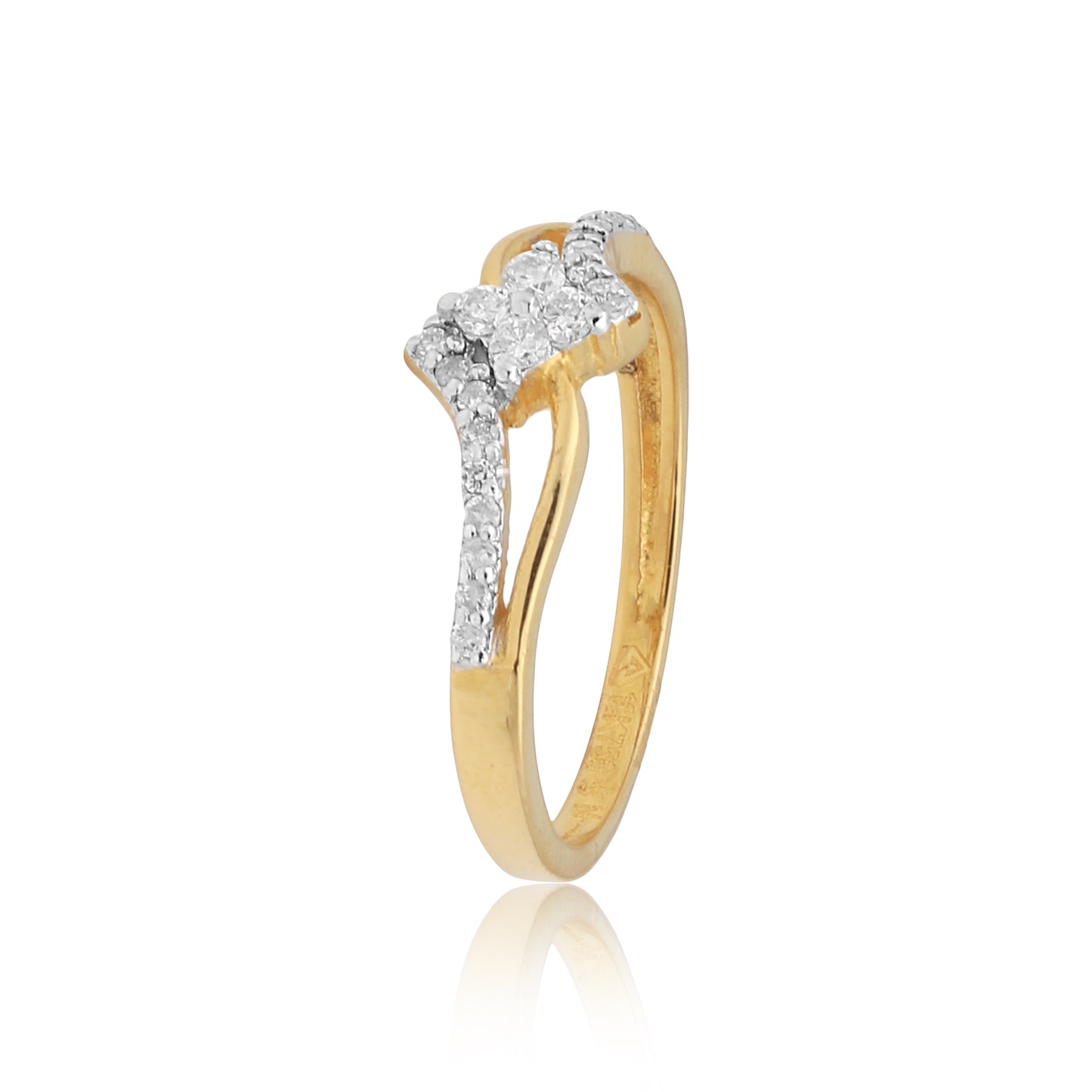 Delicate Heart Diamond Ring