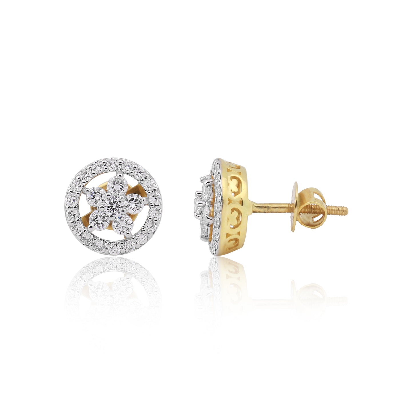 Blossom Radiance Floral Diamond Pendant Set