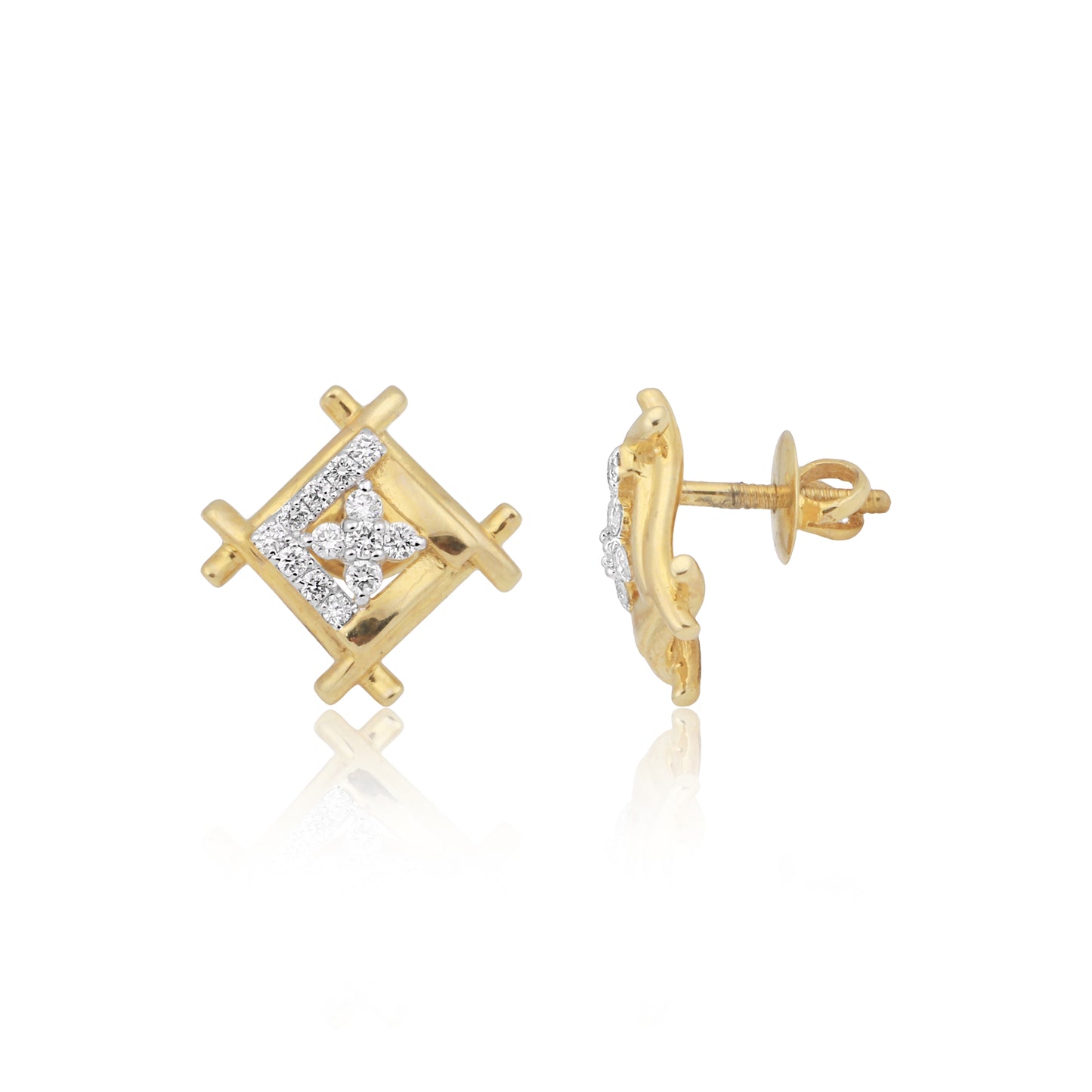 Radiant Geometry Diamond Pendant Set