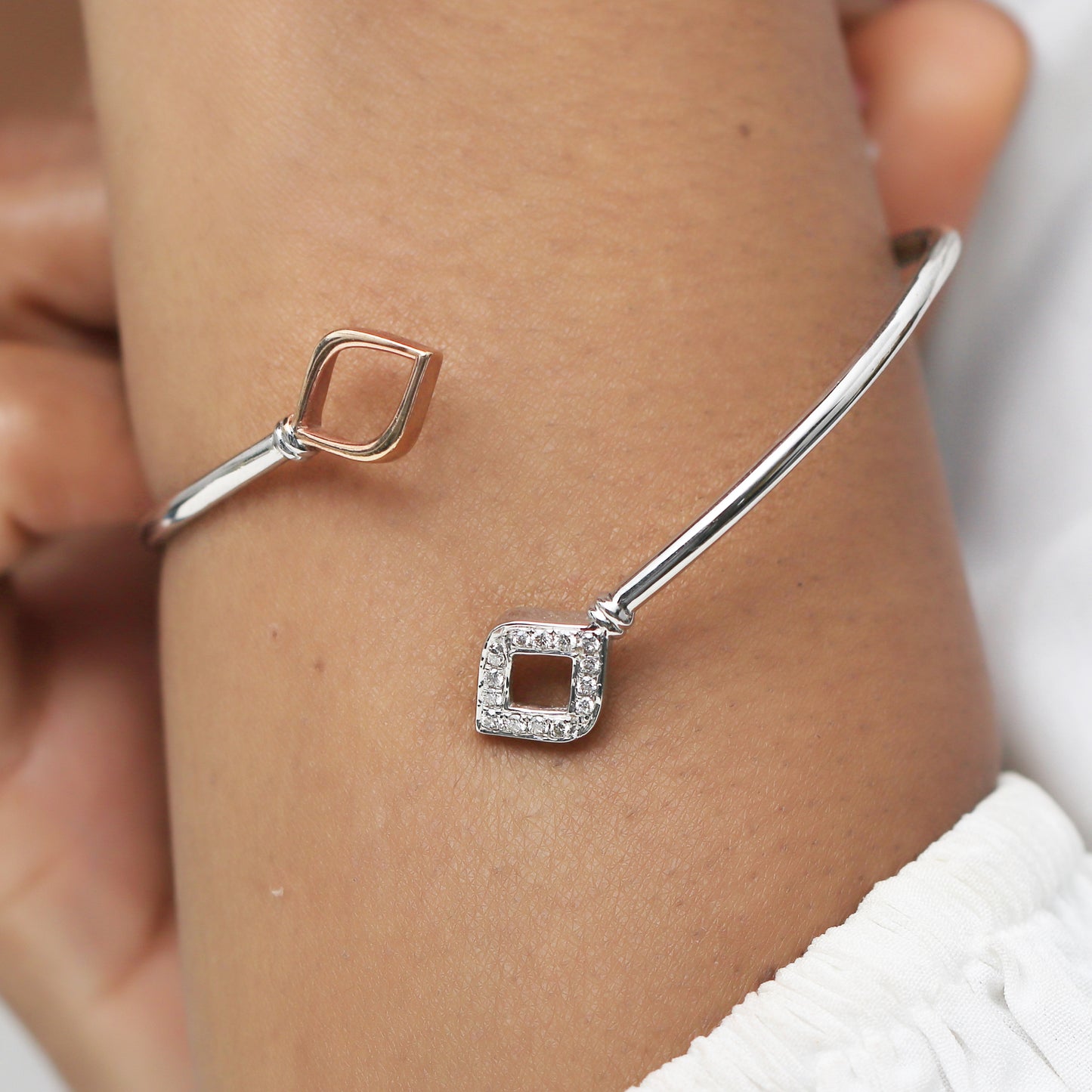 Dual Charm Diamond Bangle