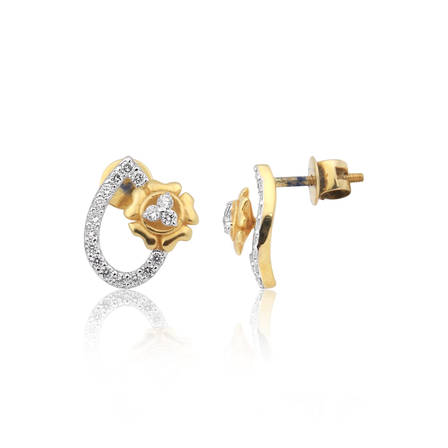 Floral Diamond Pendant Set