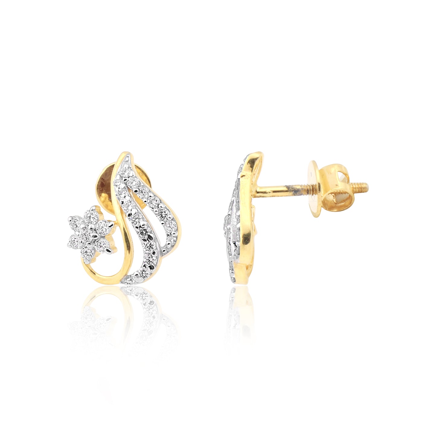 Teardrop Flame Diamond Pendant Set