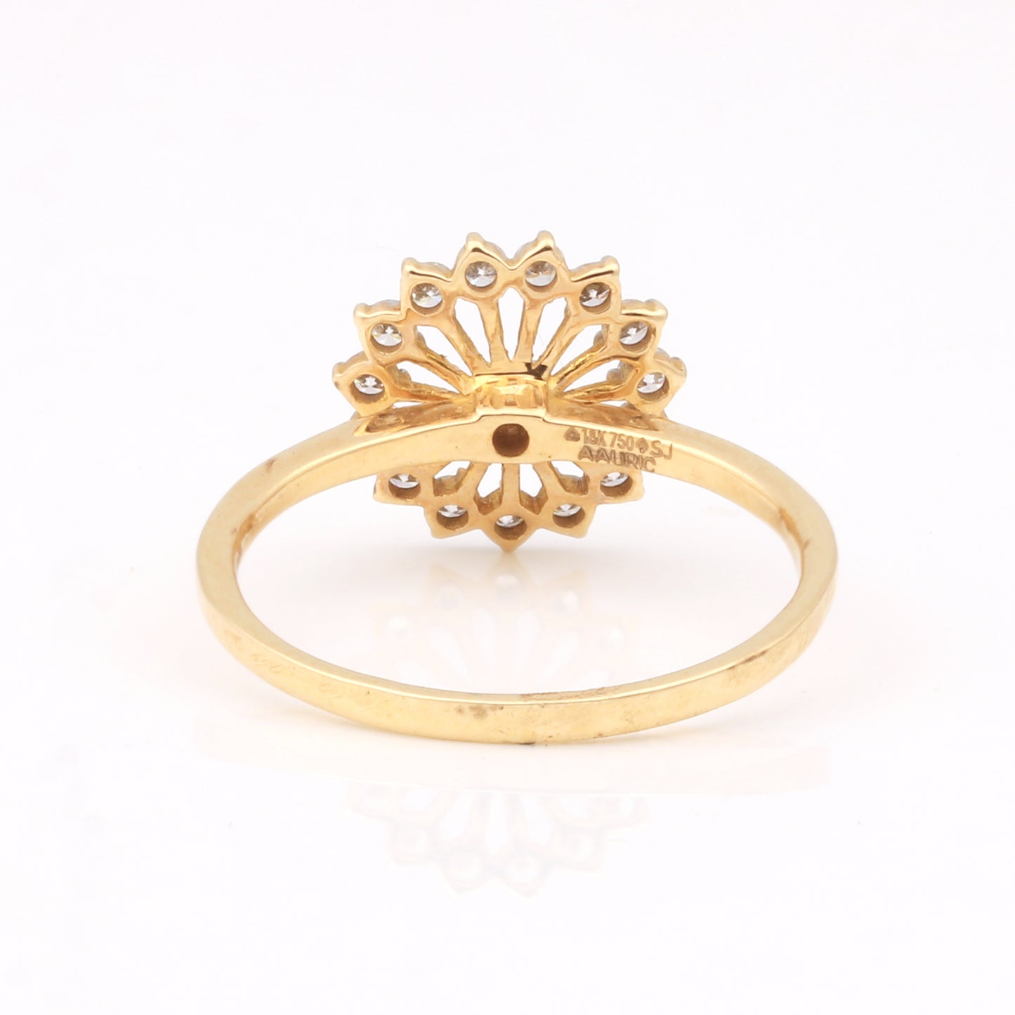 Floral Halo Diamond Ring