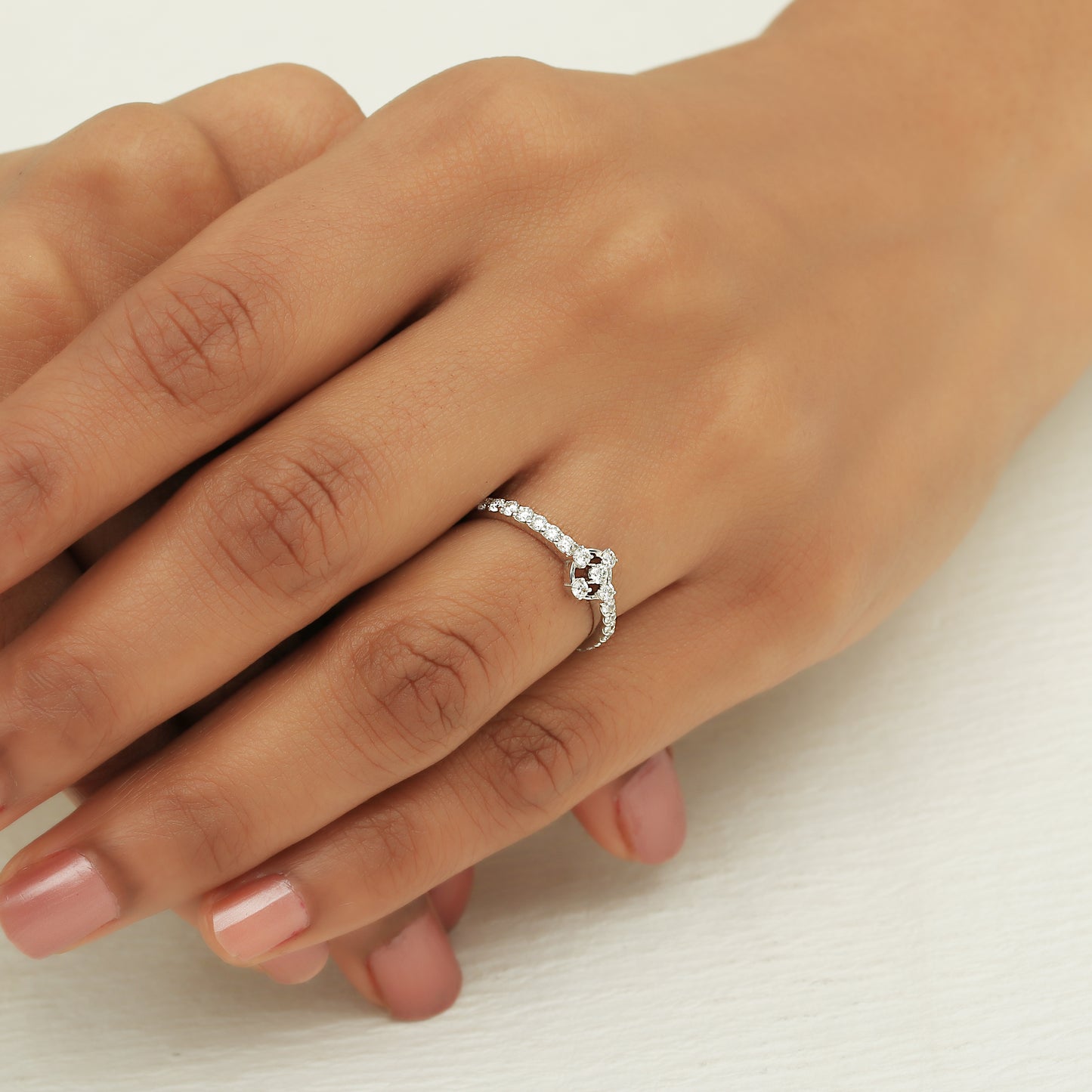 Floral Diamond Ladies Ring