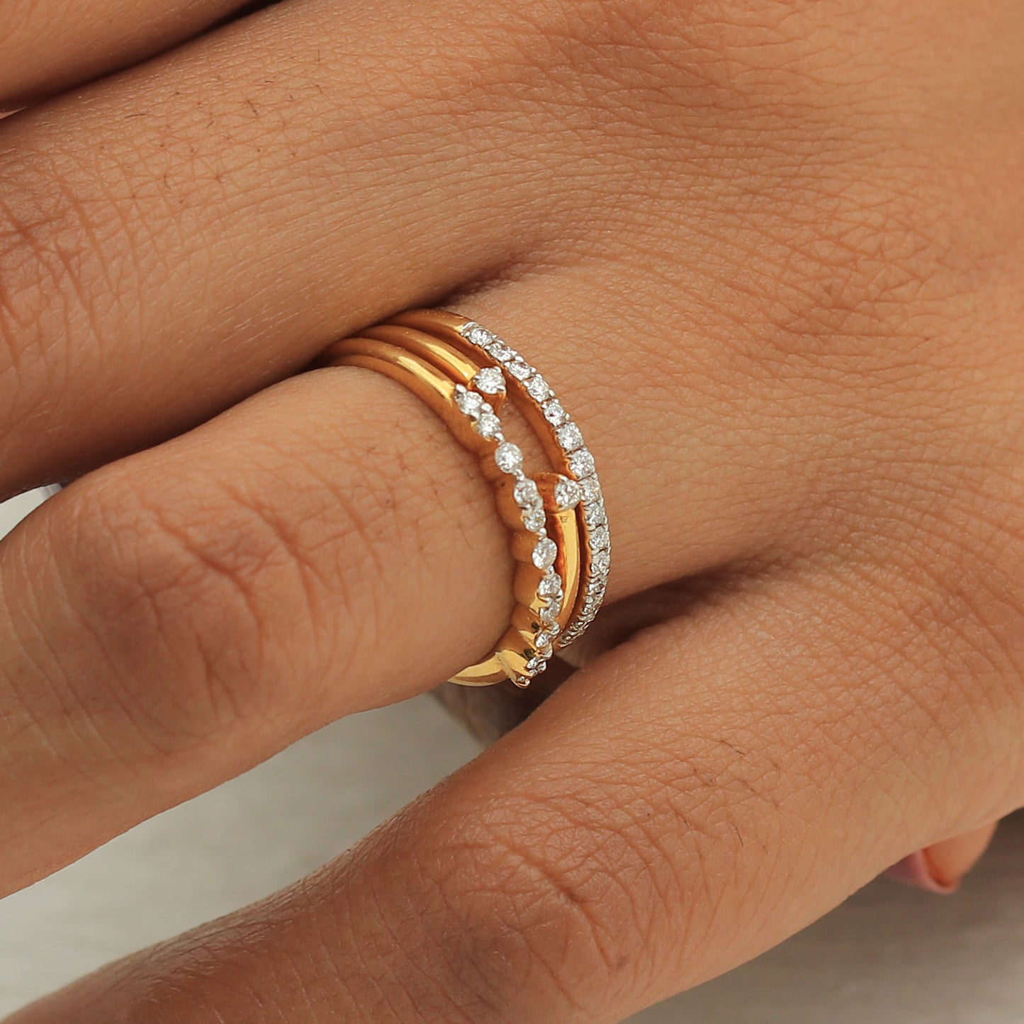 Trio Harmony Diamond Ring
