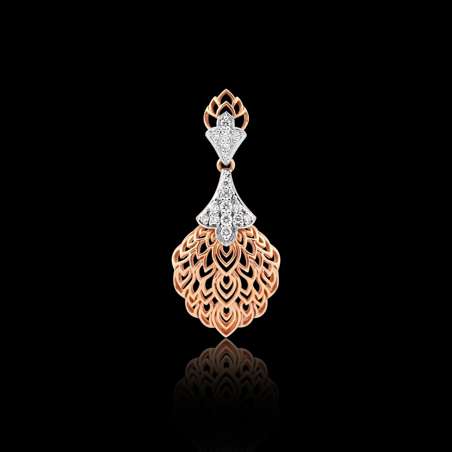 0.24 Ct Diamond Pendant Necklace IGI Certified 18K Gold H-I VS Luxury