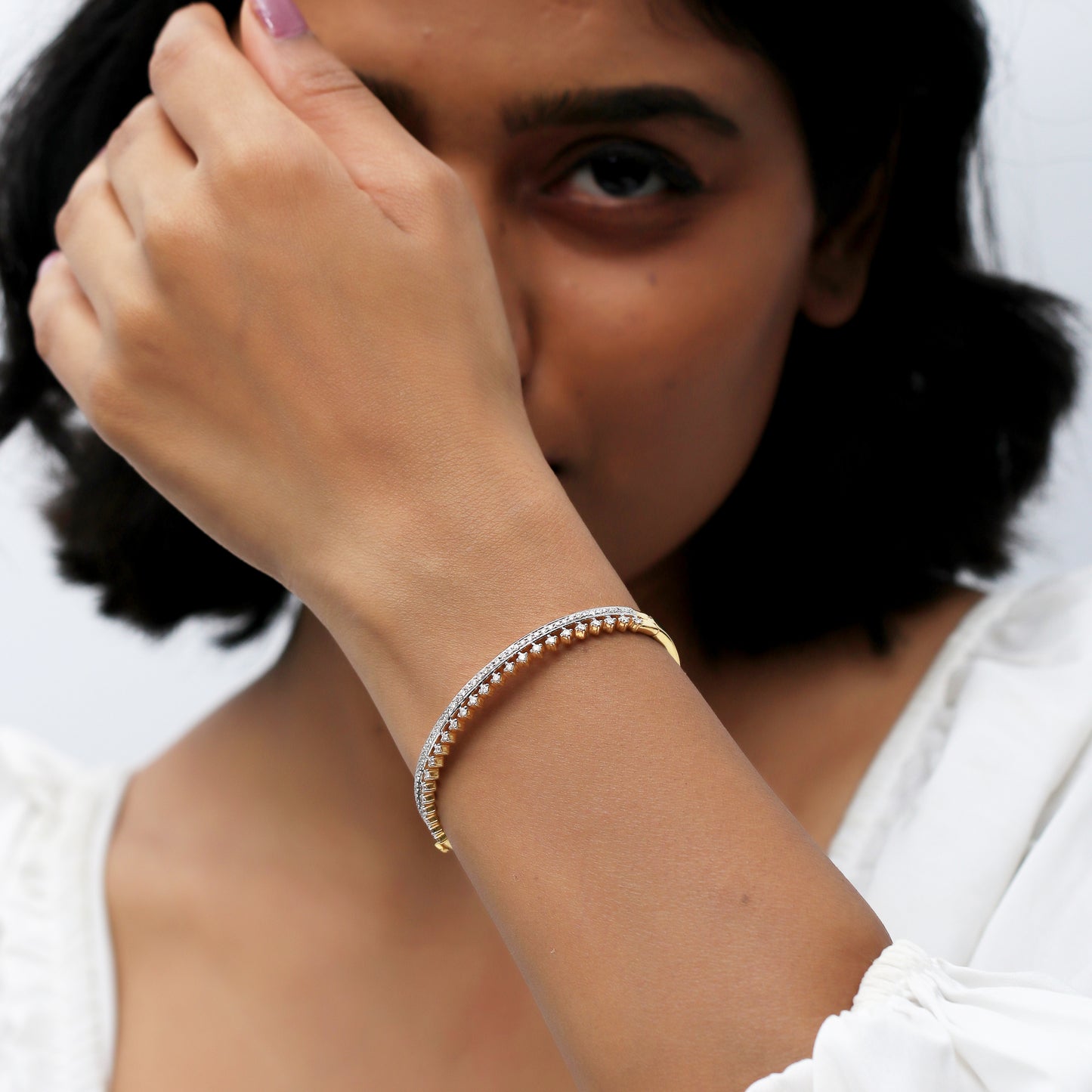 Radiant Row Diamond Bangle