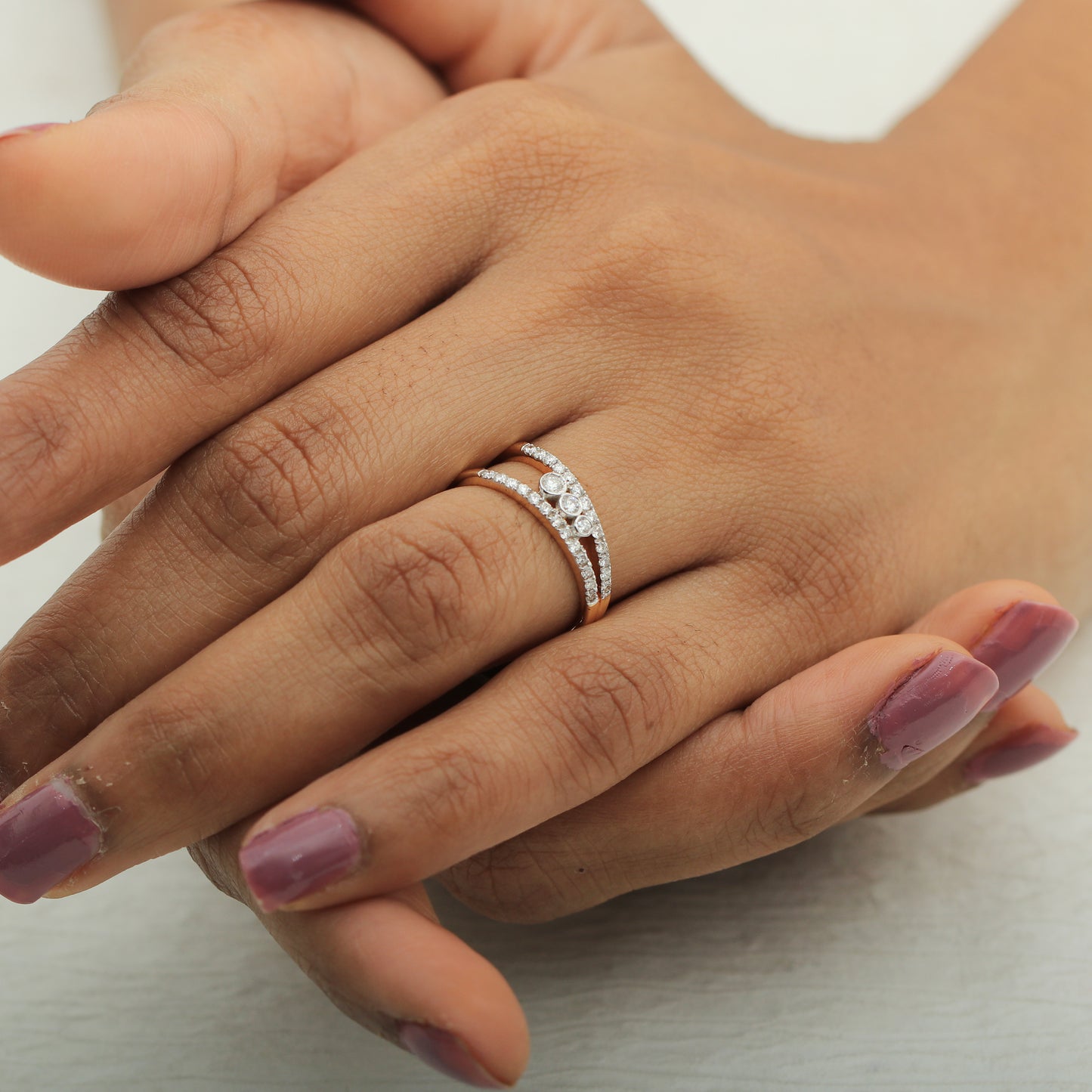 Radiant Rows Diamond Ring