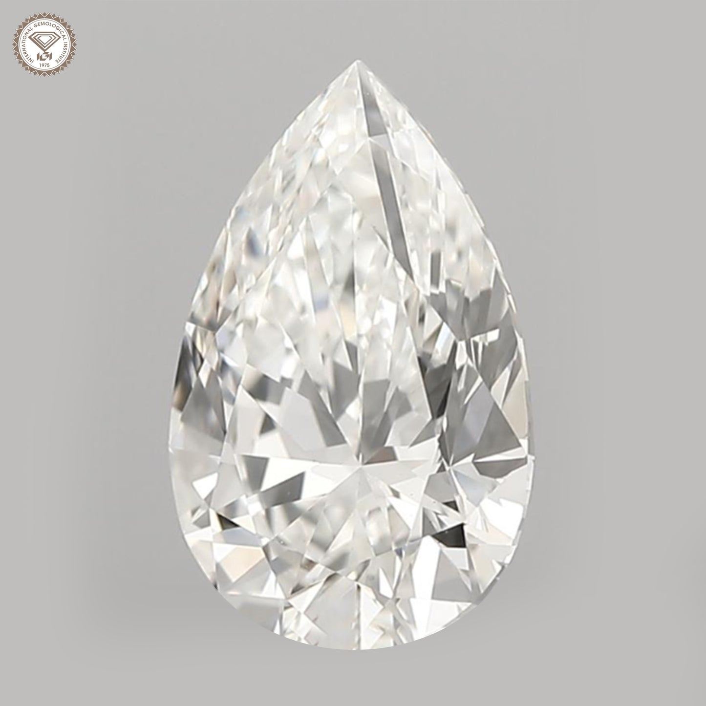 IGI Certified 1.51 Ct. Natural Diamond F Color Pear Cut SI2 Clarity
