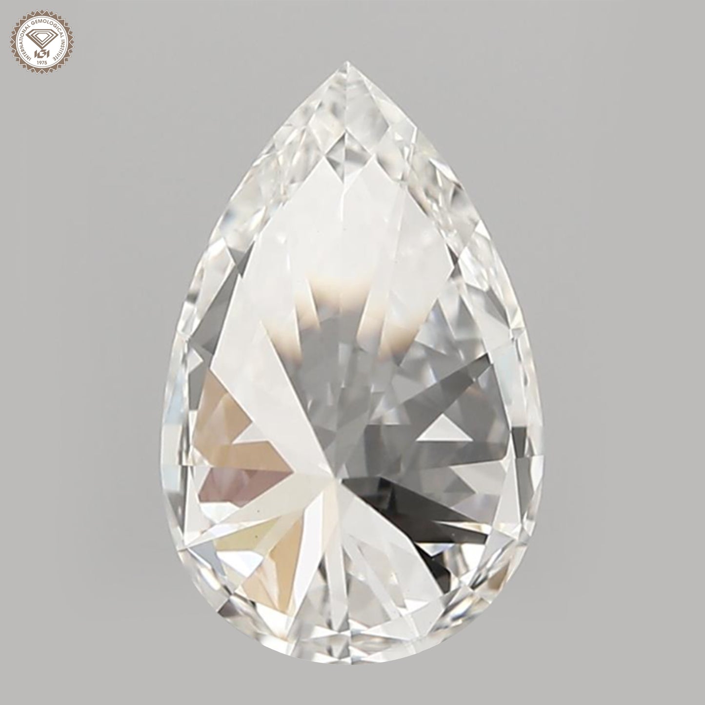 IGI Certified 1.51 Ct. Natural Diamond F Color Pear Cut SI2 Clarity