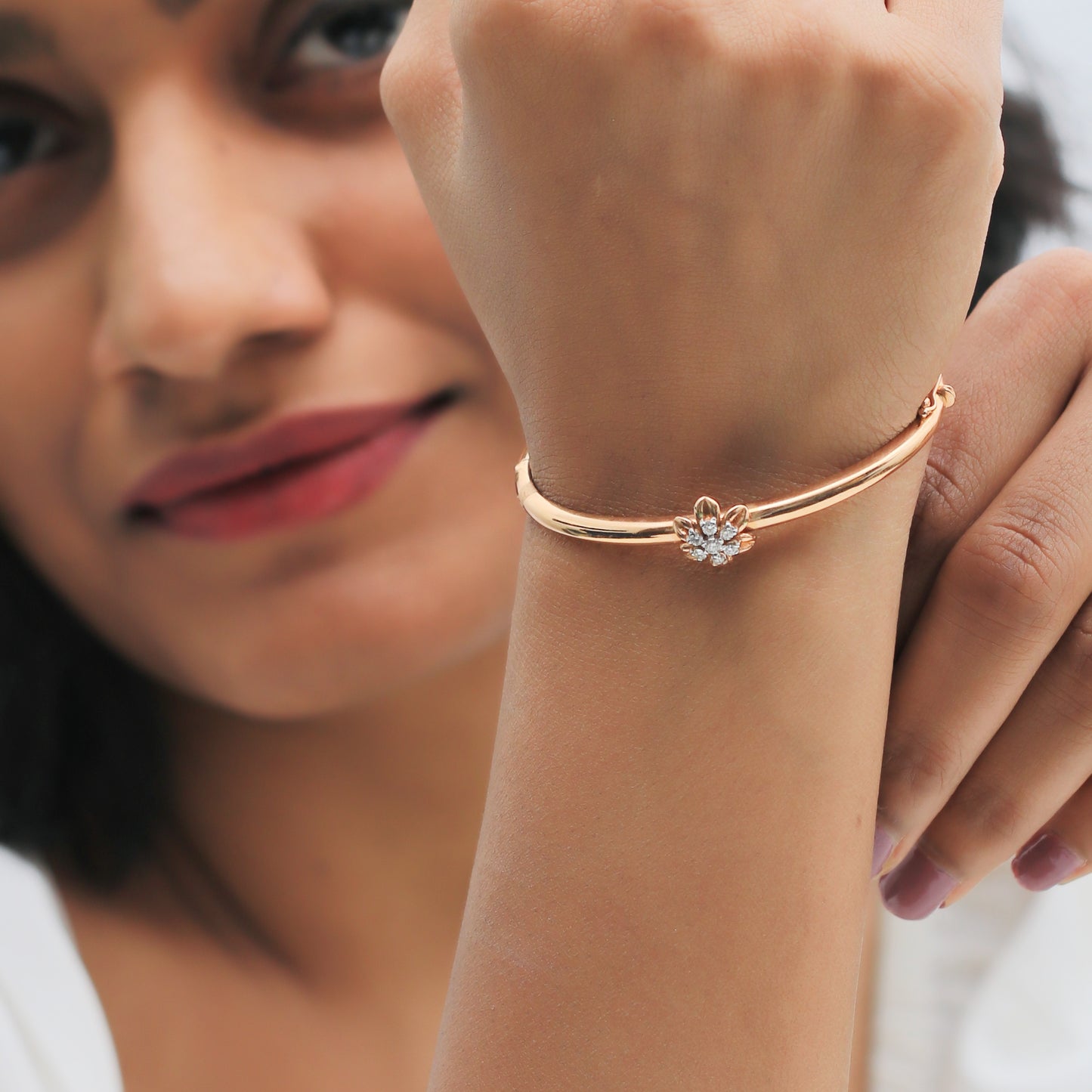 Blossom Charm Diamond Bangle