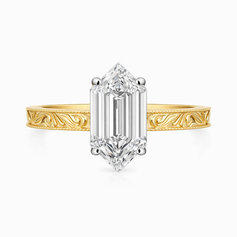 14K/18K Lab Grown Diamond Fancy Cut Ring for Women