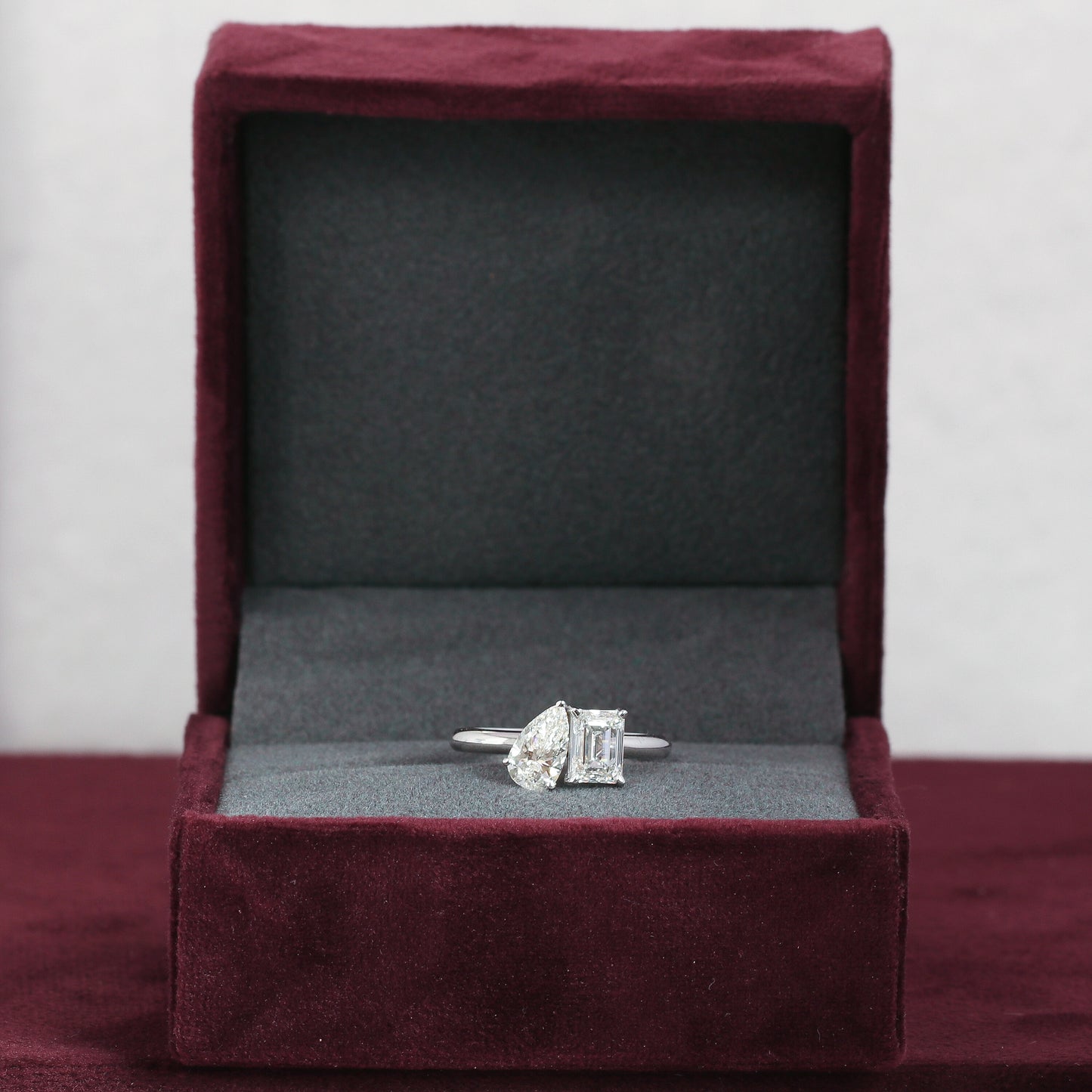 18K Lab Grown Diamond Emerald Cut Ring for Women
