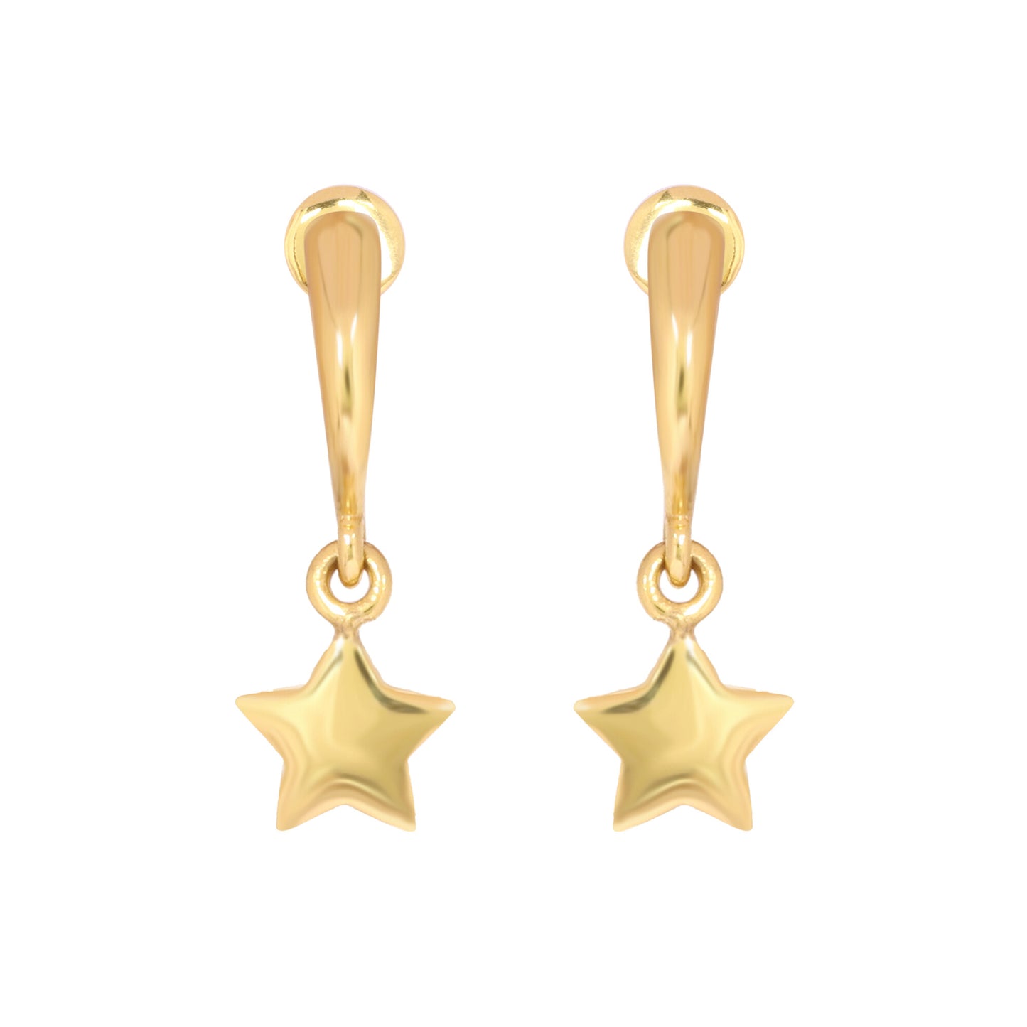18K Gold Star Stud Earrings