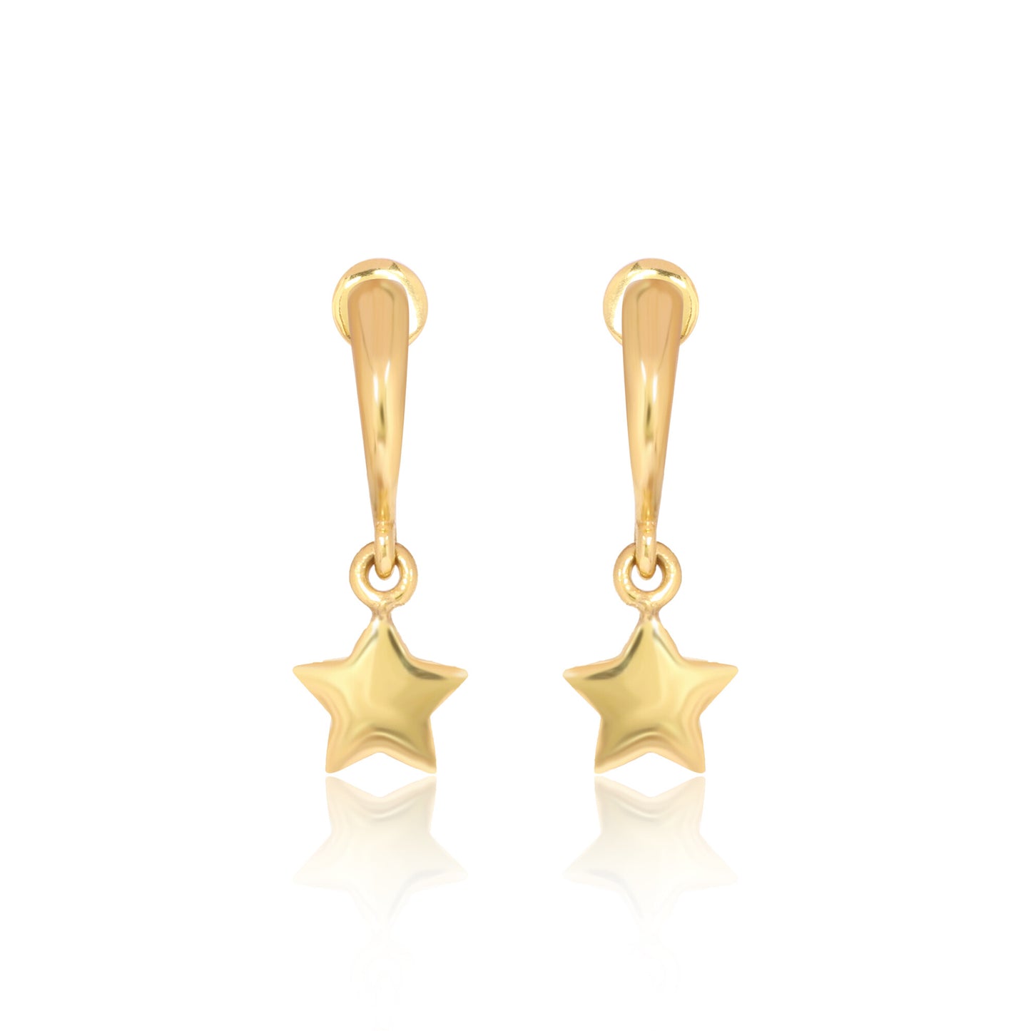 18K Gold Star Stud Earrings