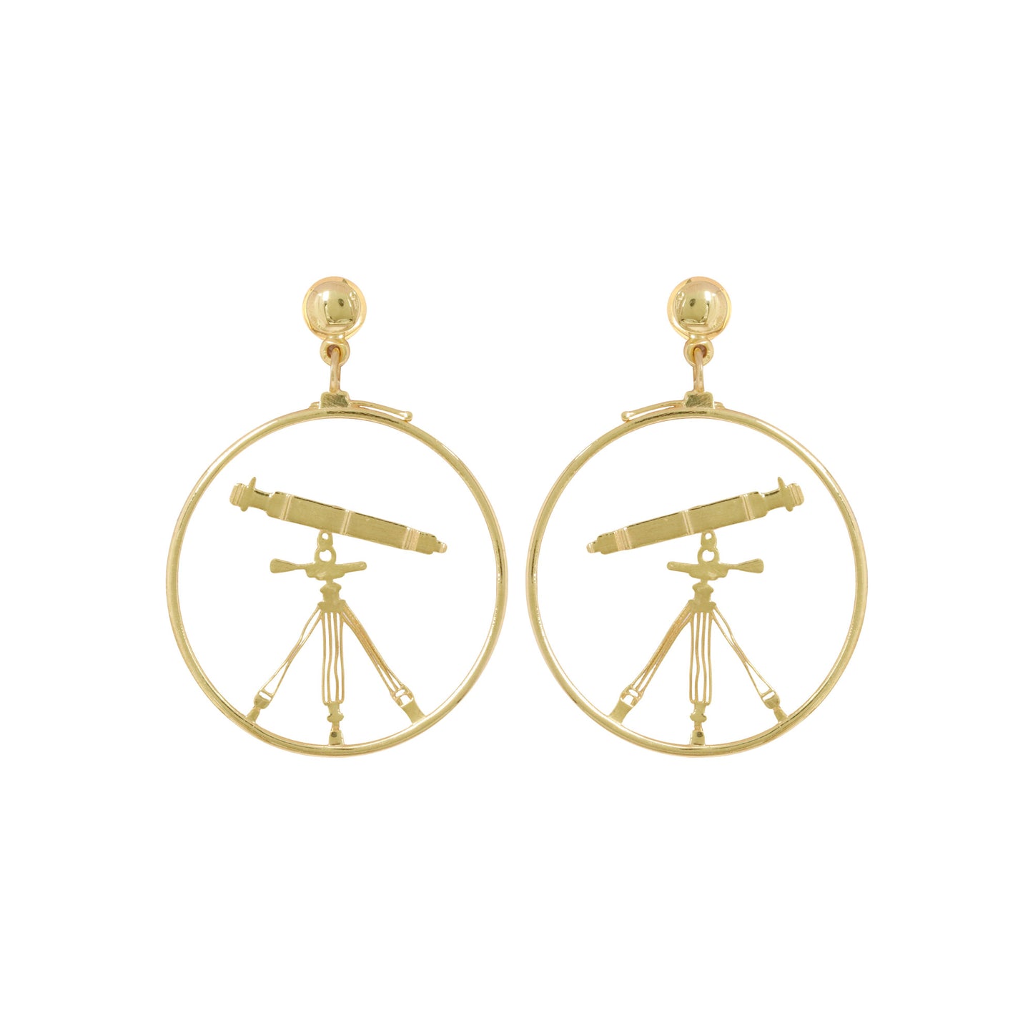 18K Gold Fancy Stud Earrings