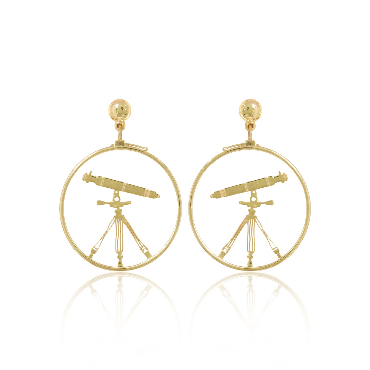 18K Gold Fancy Stud Earrings
