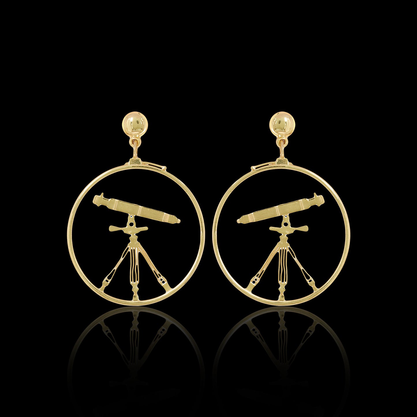 18K Gold Fancy Stud Earrings