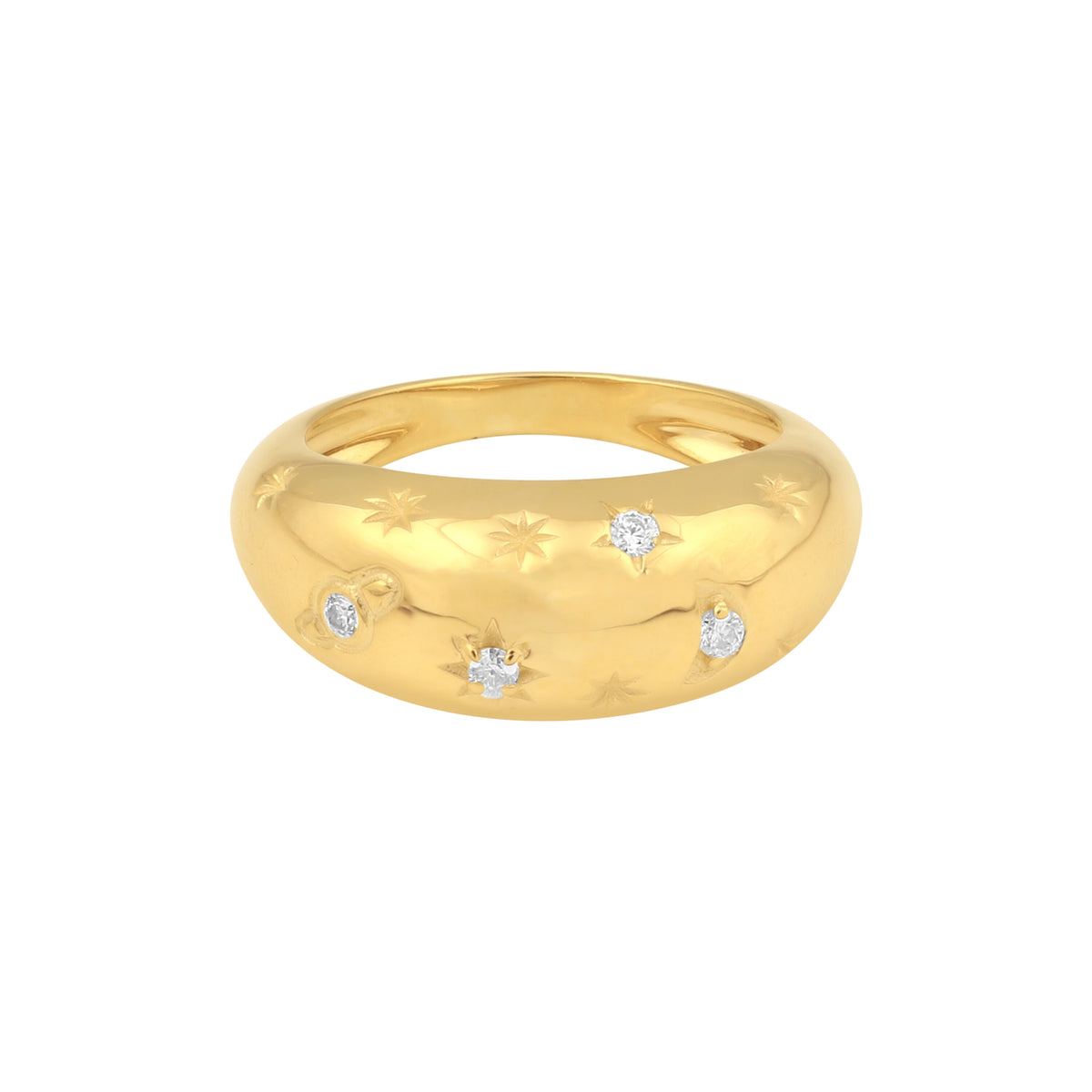14K Lab Grown Diamond Round Delicate Cluster Ring | IGI Certified
