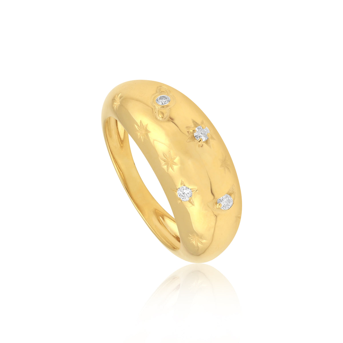 14K Lab Grown Diamond Round Delicate Cluster Ring | IGI Certified