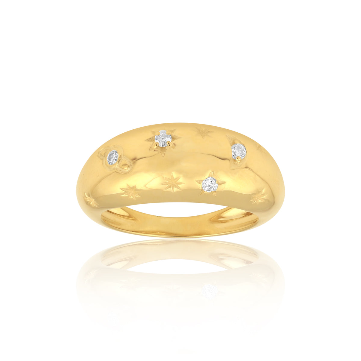 14K Lab Grown Diamond Round Delicate Cluster Ring | IGI Certified