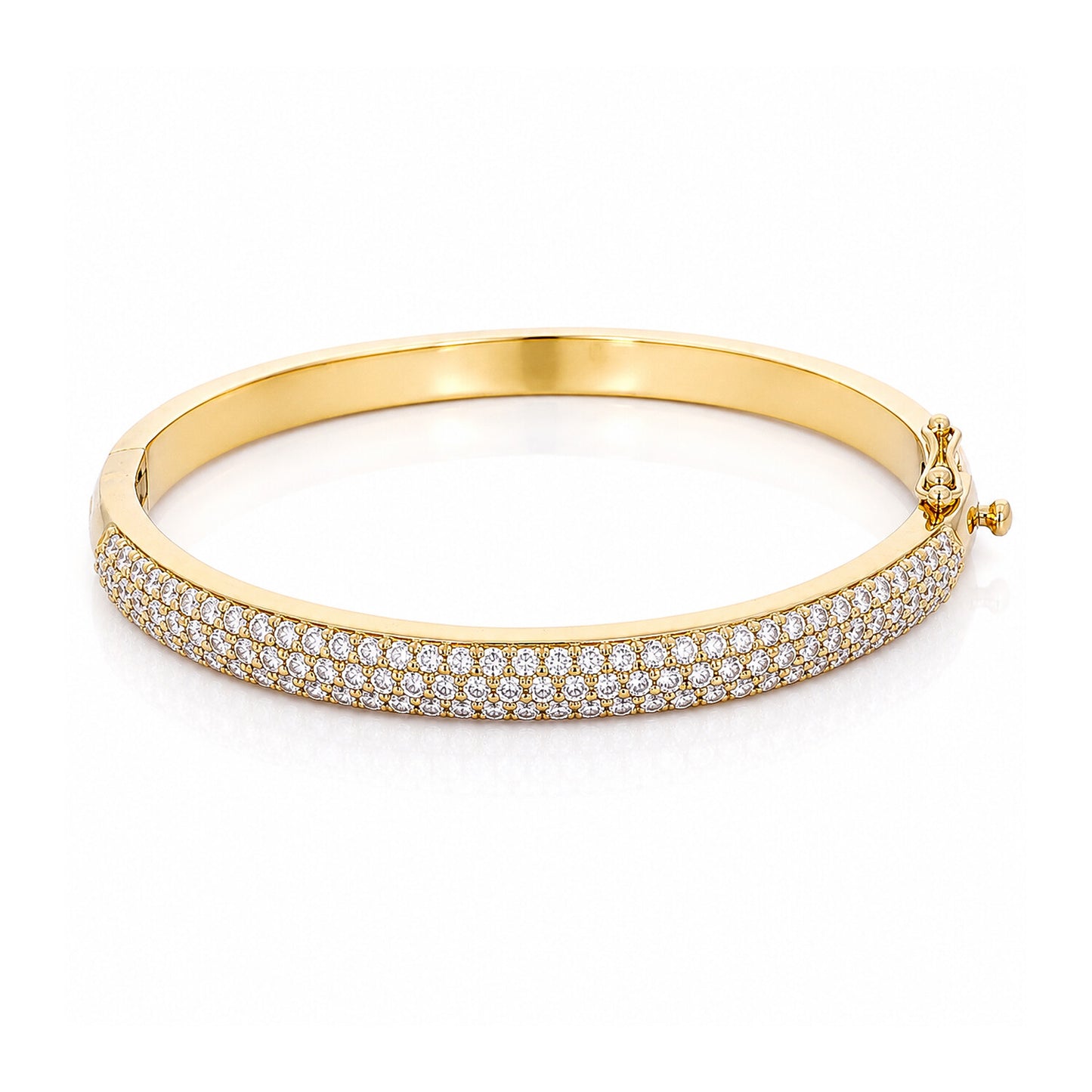 18K Lab Grown Diamond Tennis Bracelet – Round Cut, 3.26ct, BIS Hallmark Gold