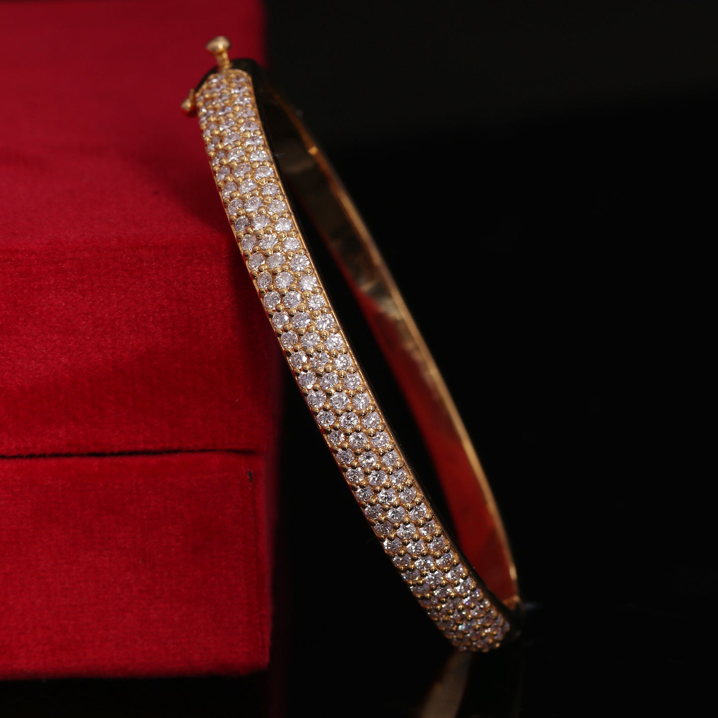 18K Lab Grown Diamond Tennis Bracelet – Round Cut, 3.26ct, BIS Hallmark Gold