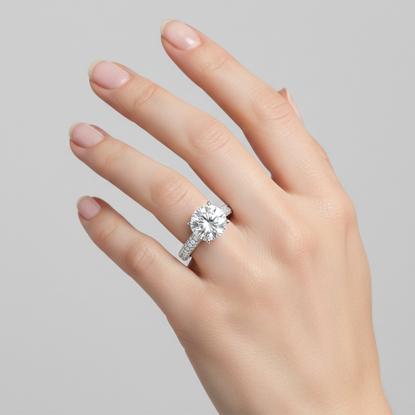 14K Lab Grown Diamond Round Solitaire Ring | IGI Certified