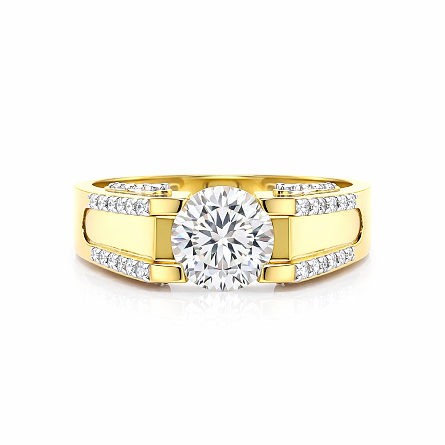 14K Lab Grown Diamond Round Pave Cluster Ring | IGI Certified