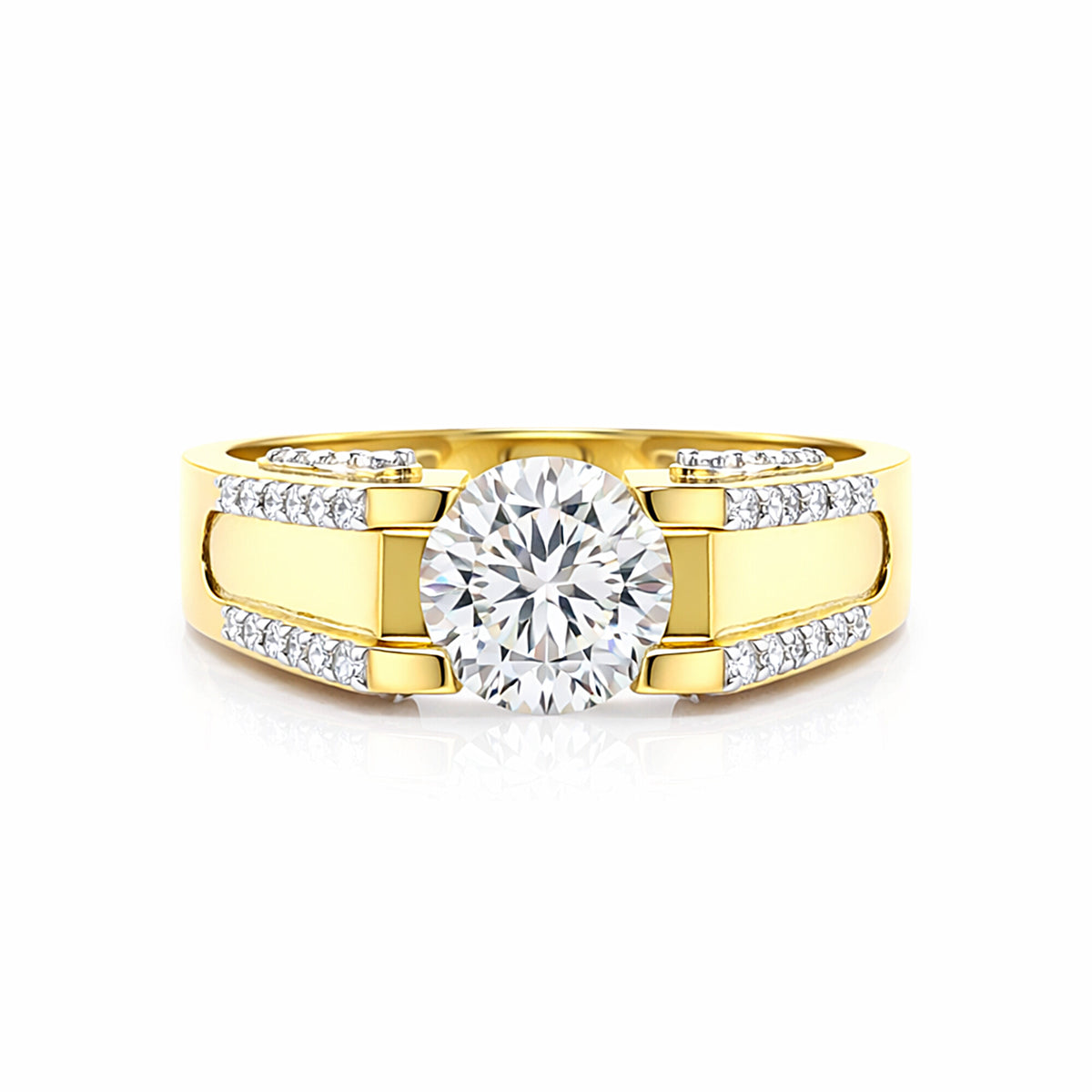 14K Lab Grown Diamond Round Pave Cluster Ring | IGI Certified