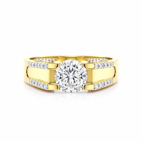 14K Lab Grown Diamond Round Pave Cluster Ring | IGI Certified