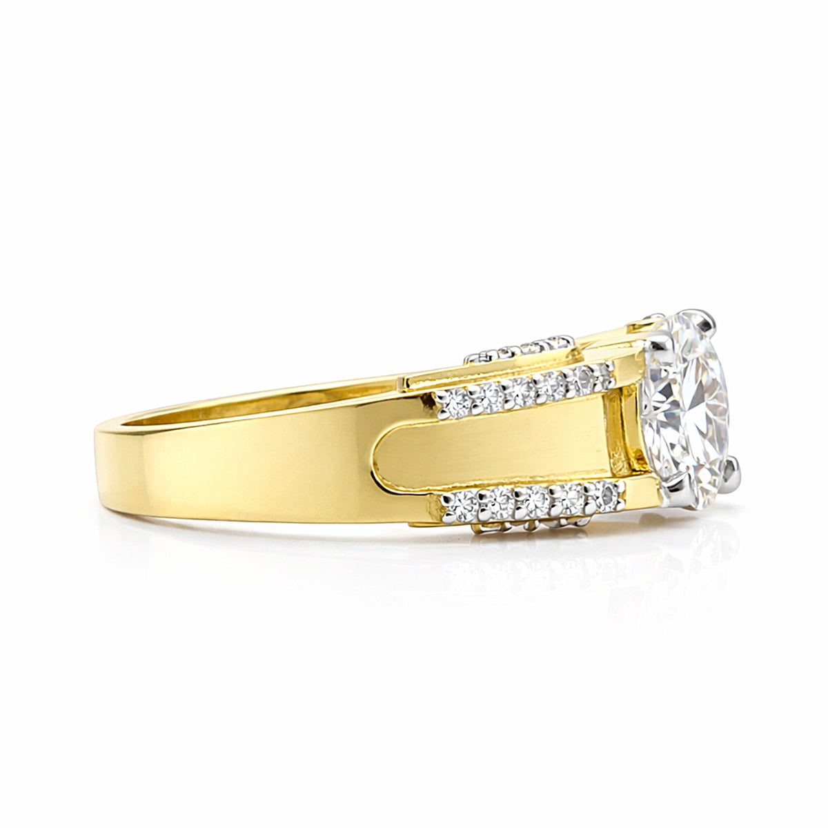 14K Lab Grown Diamond Round Pave Cluster Ring | IGI Certified