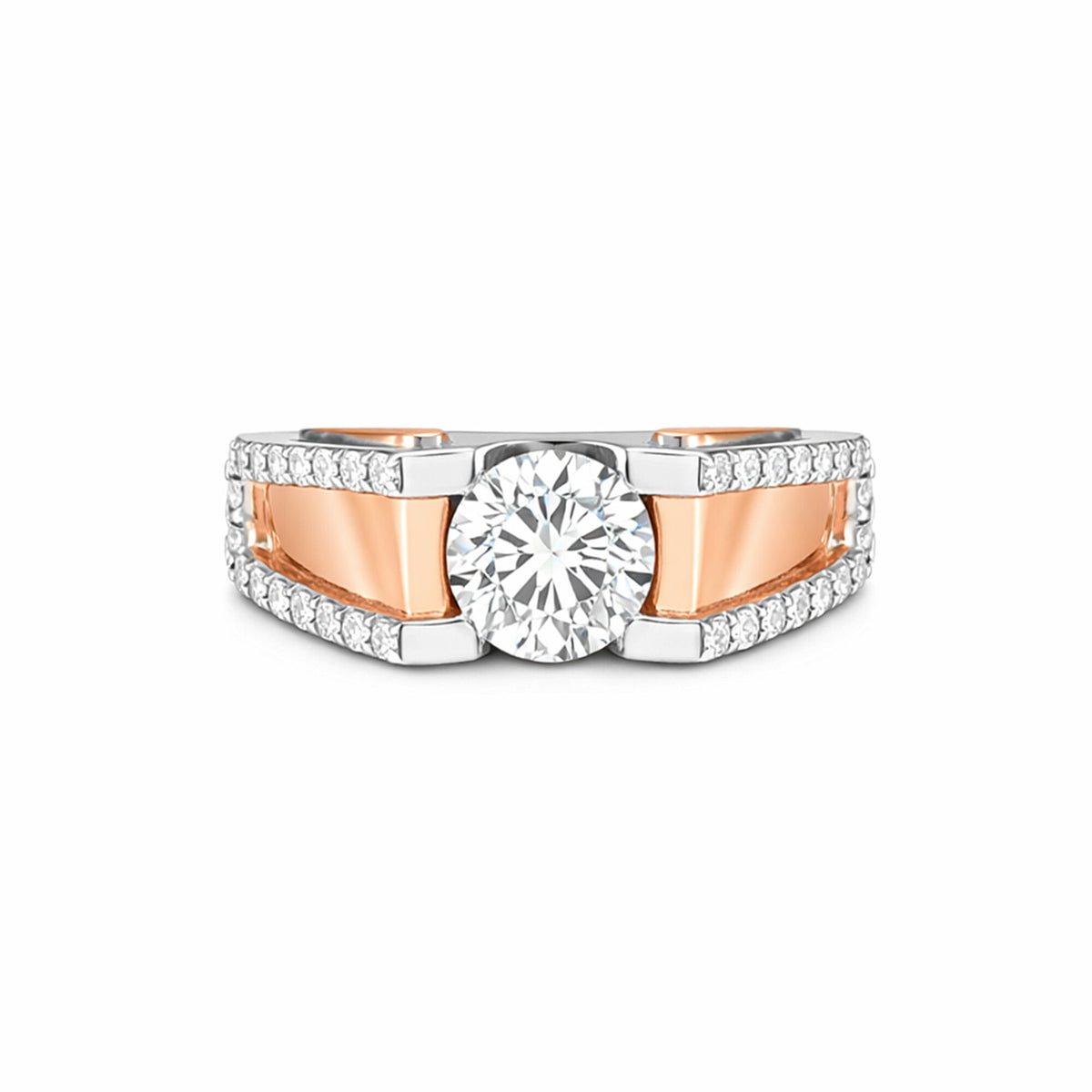 14K Lab Grown Diamond Round Pave Cluster Ring | IGI Certified