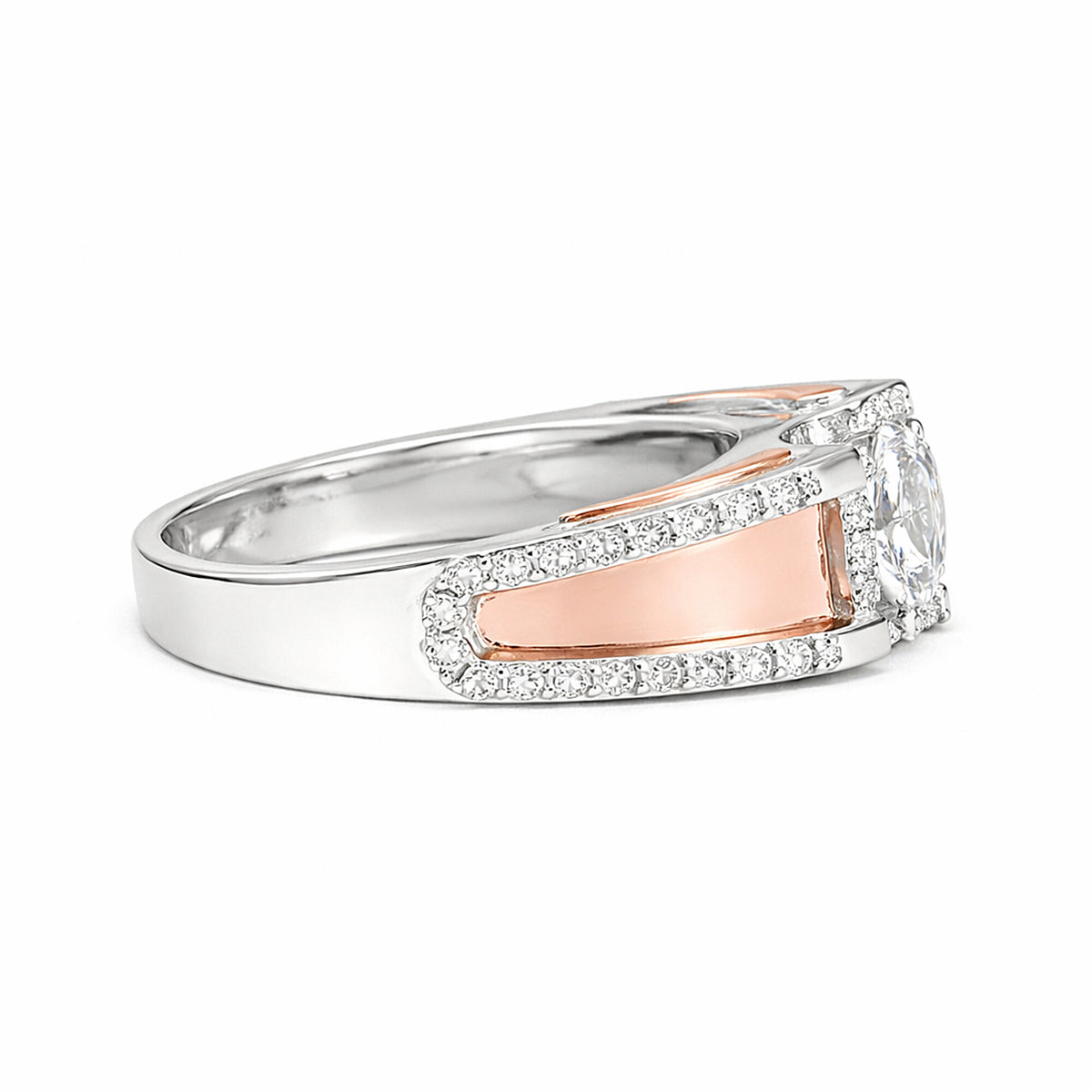 14K Lab Grown Diamond Round Pave Cluster Ring | IGI Certified
