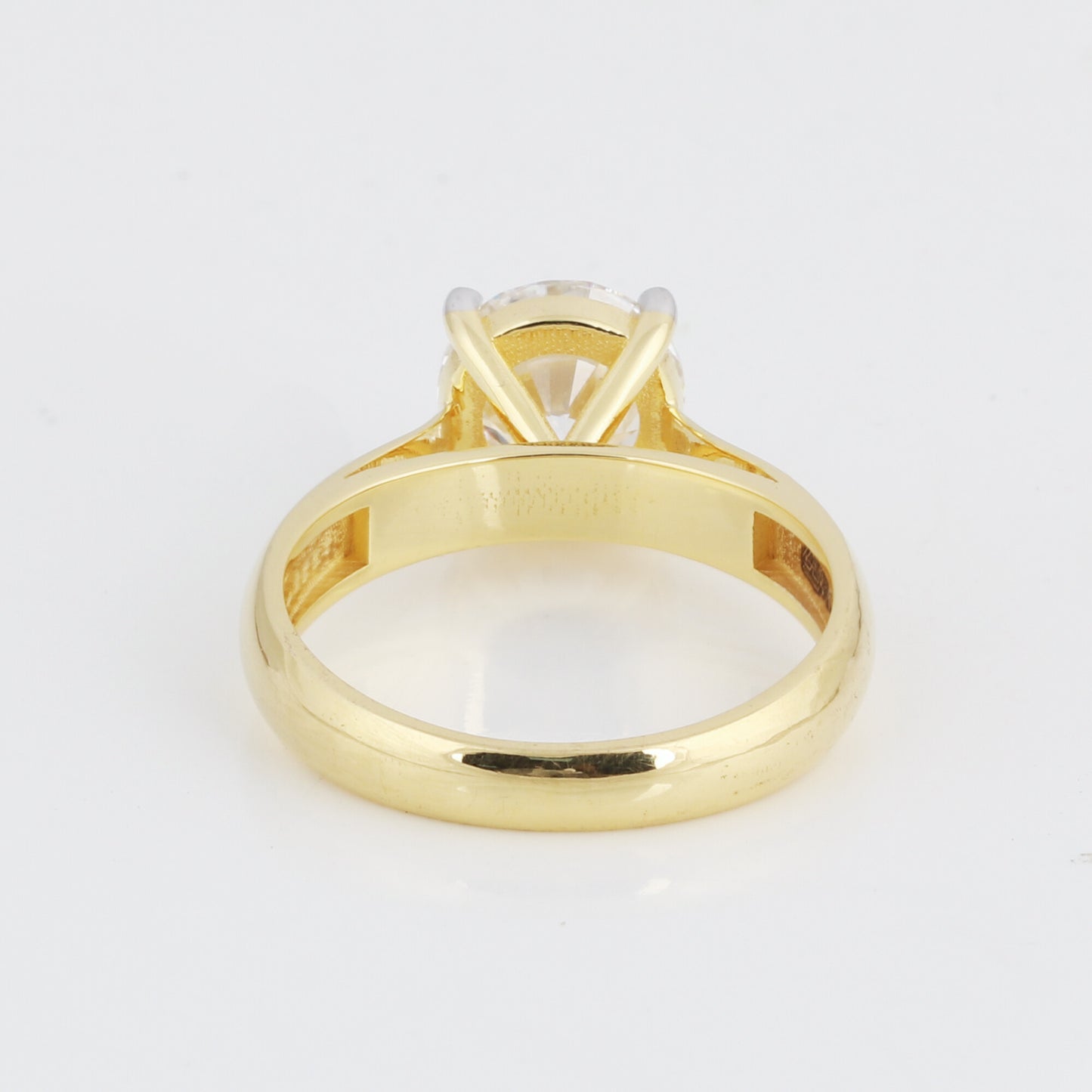 18K Lab Grown Diamond Solitaire Ring (1.04 ct, Round Cut) - BIS Hallmarked Gold