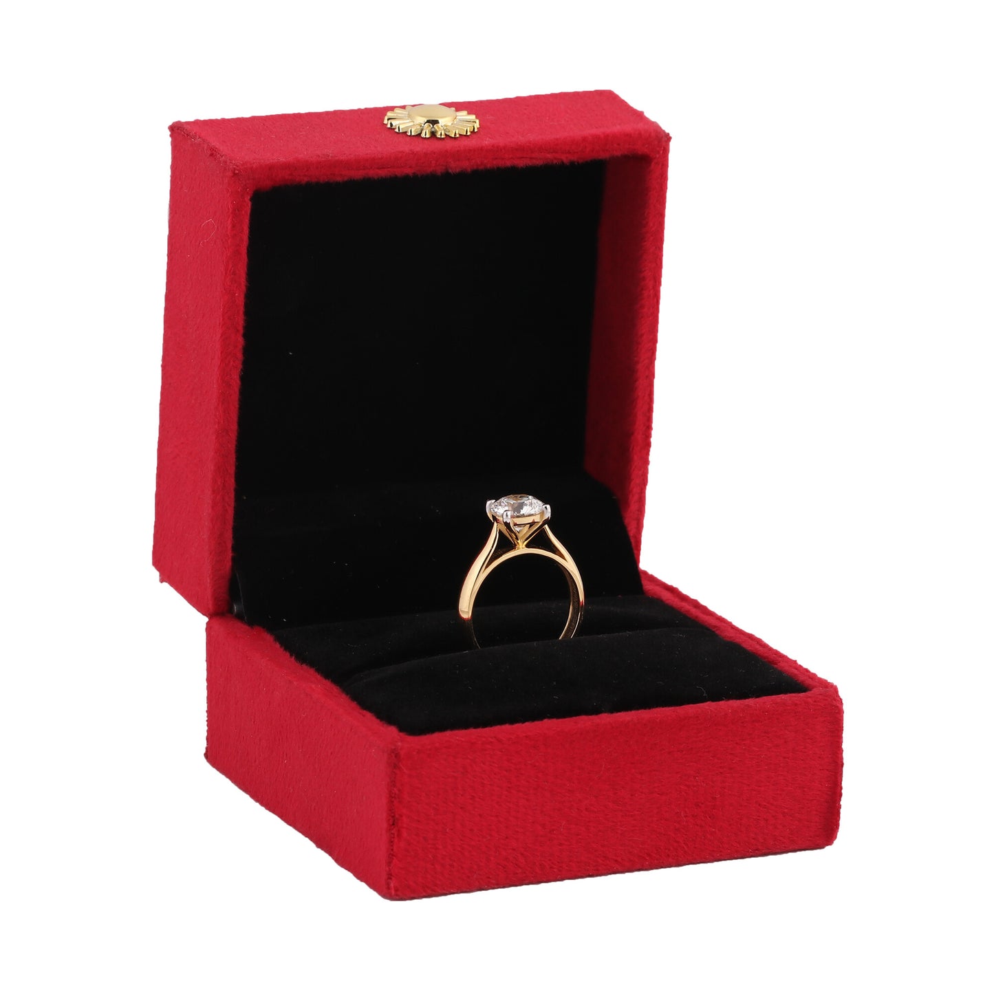 18K Lab Grown Diamond Solitaire Ring (1.04 ct, Round Cut) - BIS Hallmarked Gold