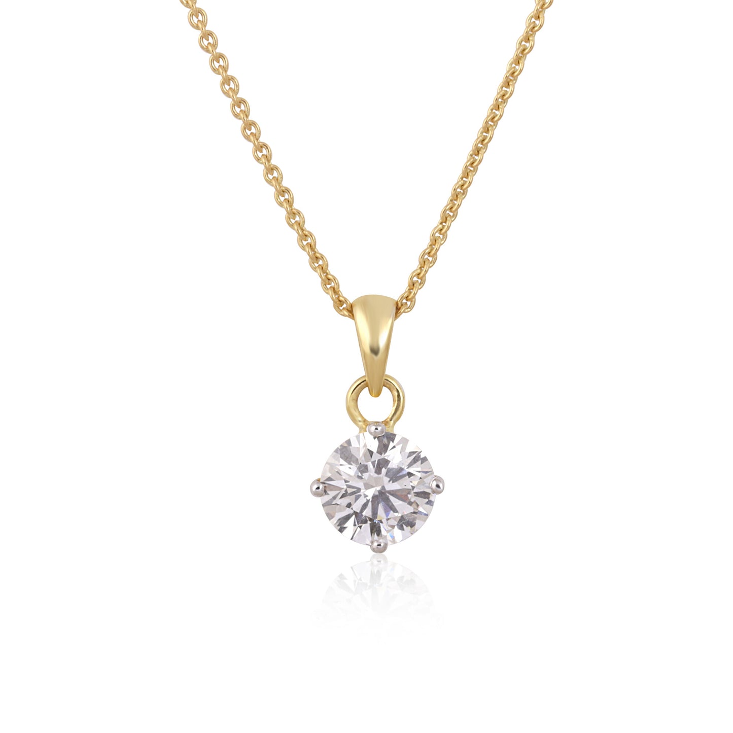 14K/18K Gold Minimalist Diamond Accent Pendant Necklace
