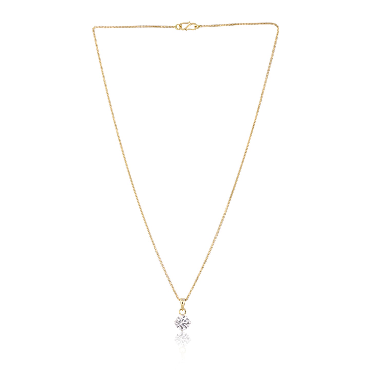 14K/18K Gold Minimalist Diamond Accent Pendant Necklace