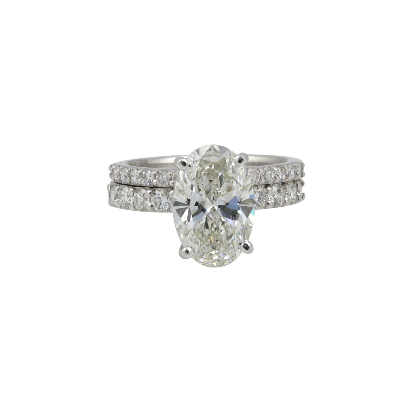 14K Lab Grown Diamond Oval Halo Ring | IGI Certified