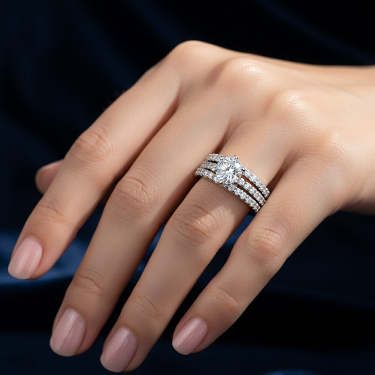 14K/18K Lab Grown Diamond Round Cut Ring for Women