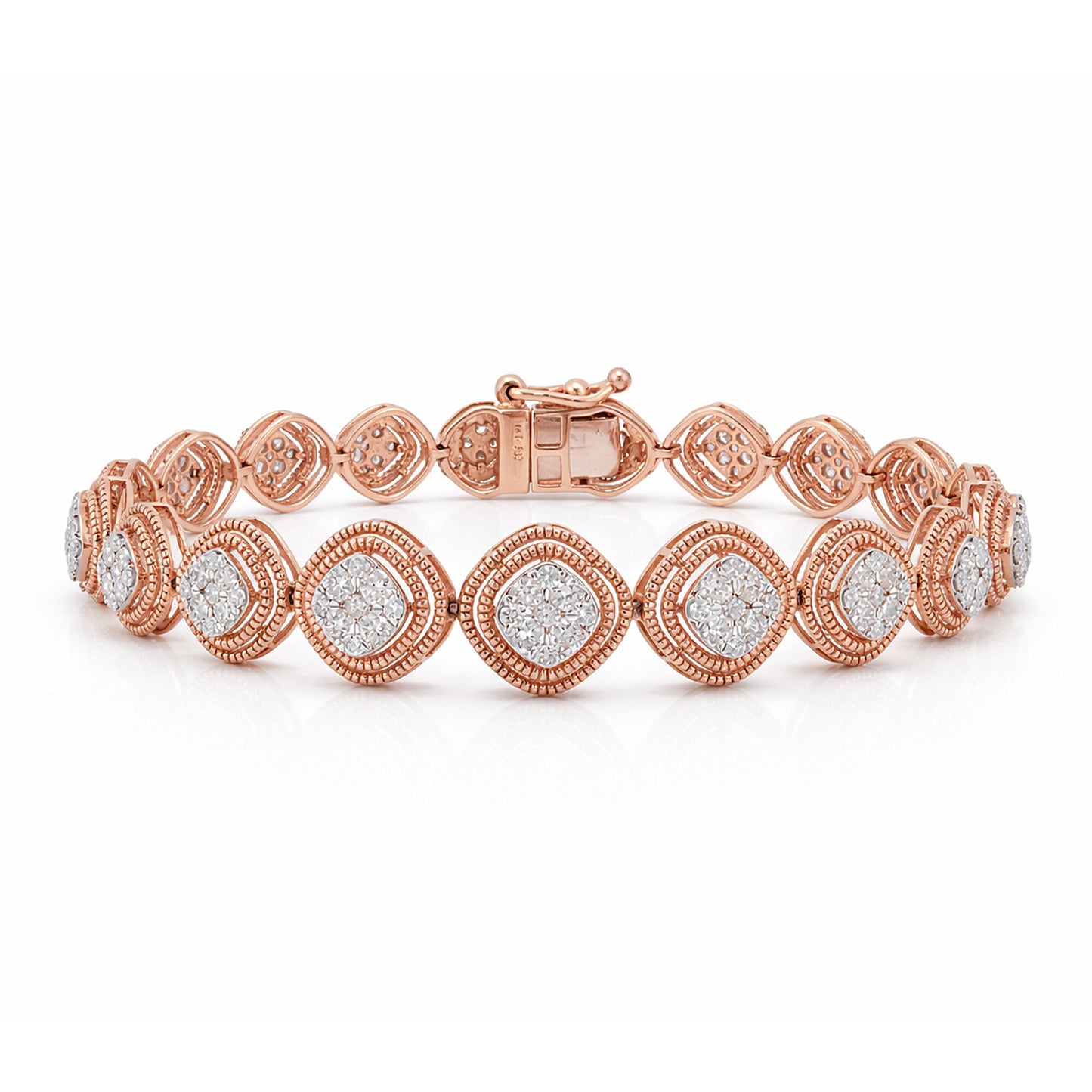 14K/18K Lab Grown Diamond Tennis Bracelet – Round Cut, 3ct, BIS Hallmark Gold