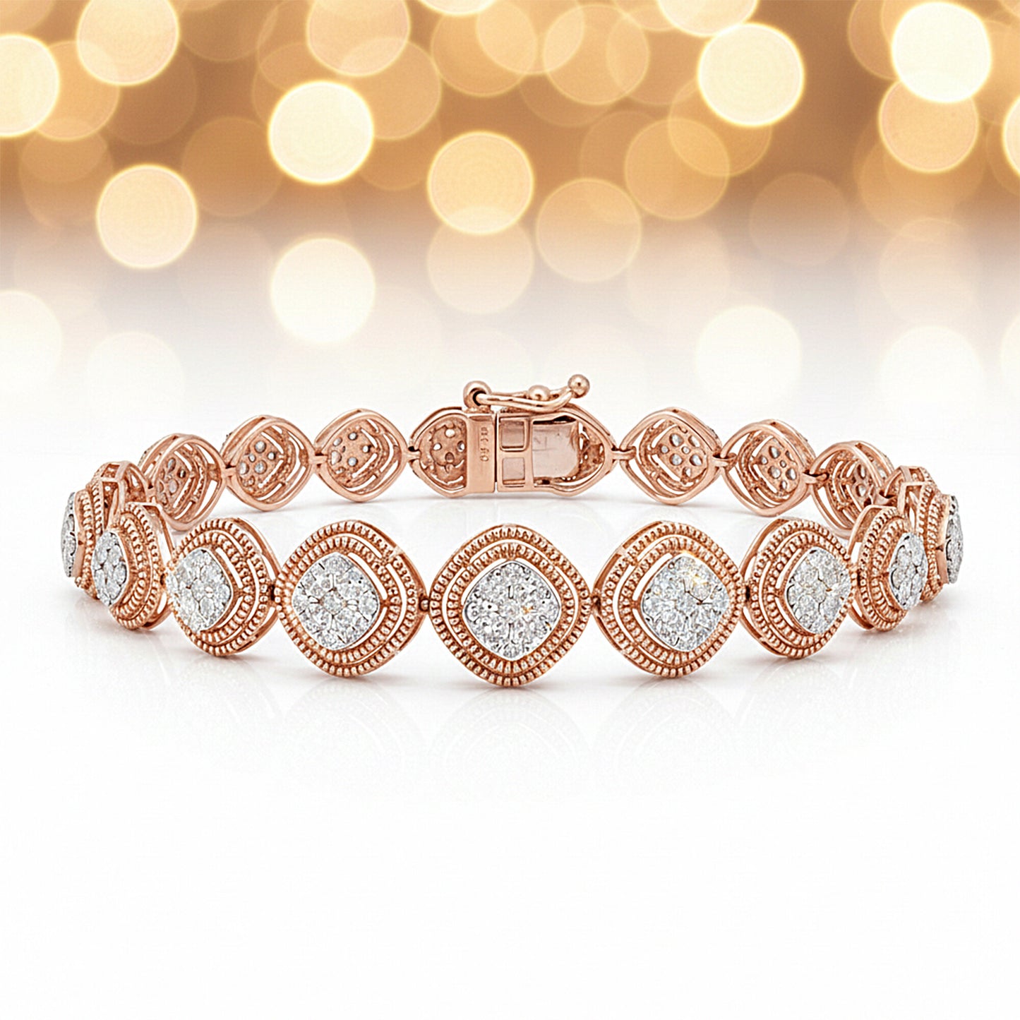 14K/18K Lab Grown Diamond Tennis Bracelet – Round Cut, 3ct, BIS Hallmark Gold