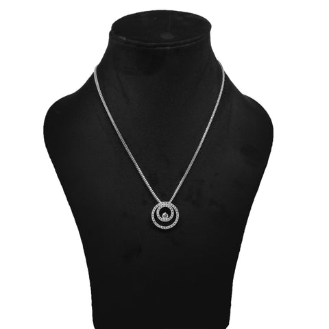 18K Lab Grown Diamond Necklace – 2 Carat Round Diamonds, Hallmarked