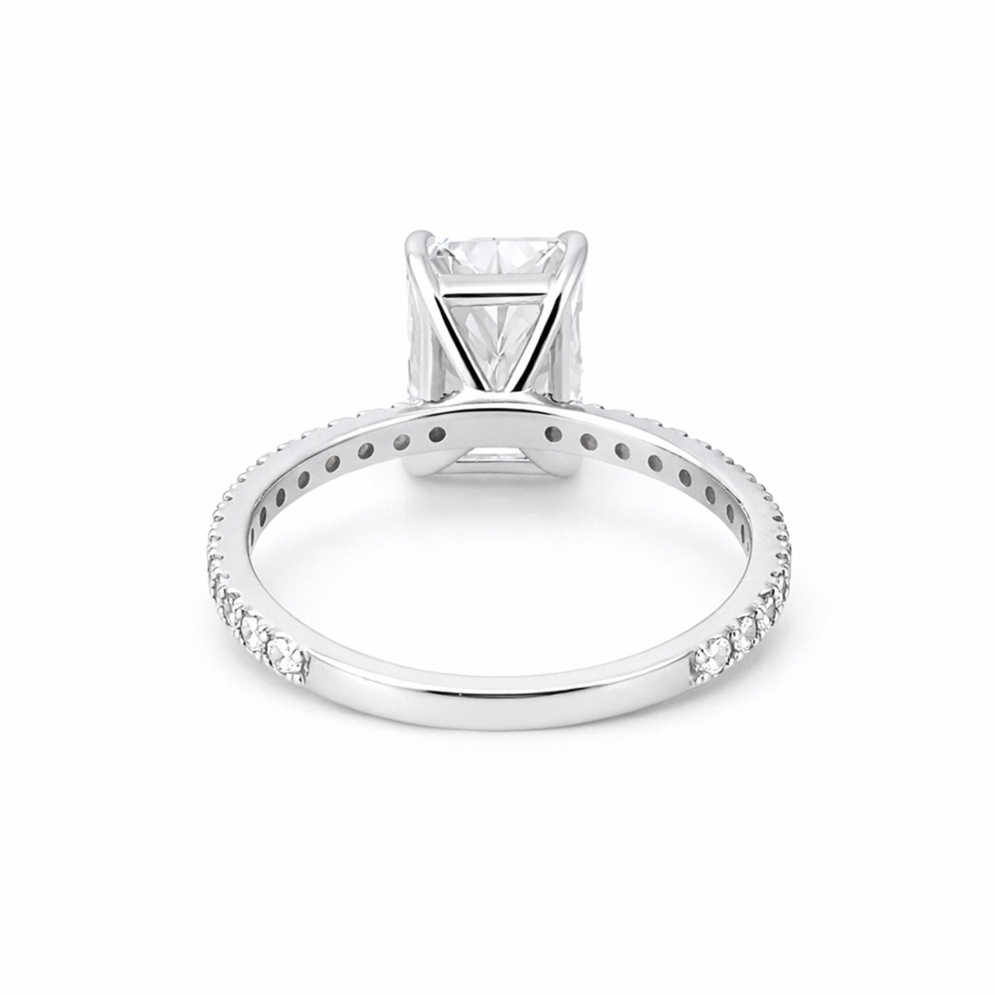 14K/18K Lab Grown Diamond Emerald Cut Ring for Women