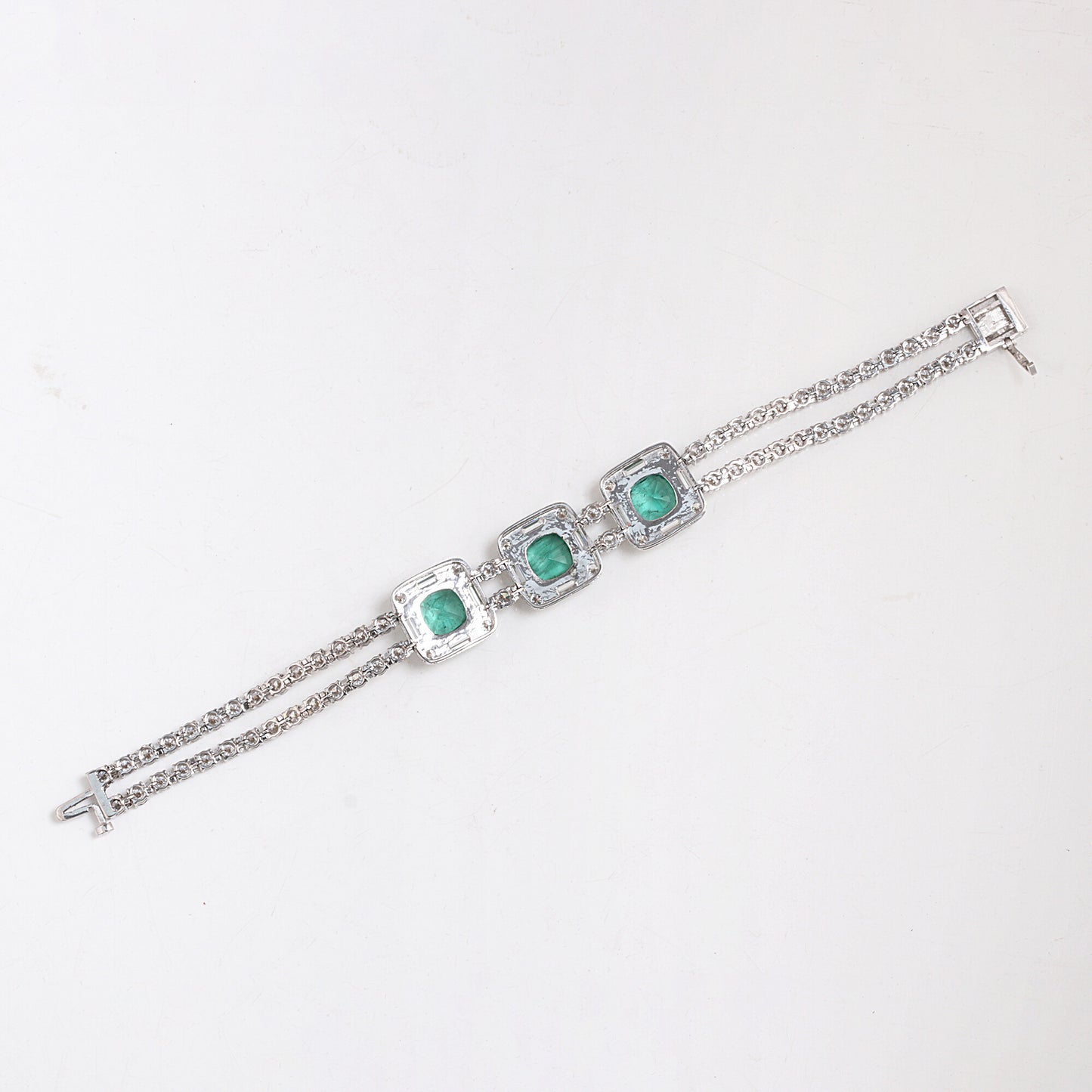 14K/18K Lab Grown Emerald Bracelet – Round Cut, 17.47ct, BIS Hallmark Gold