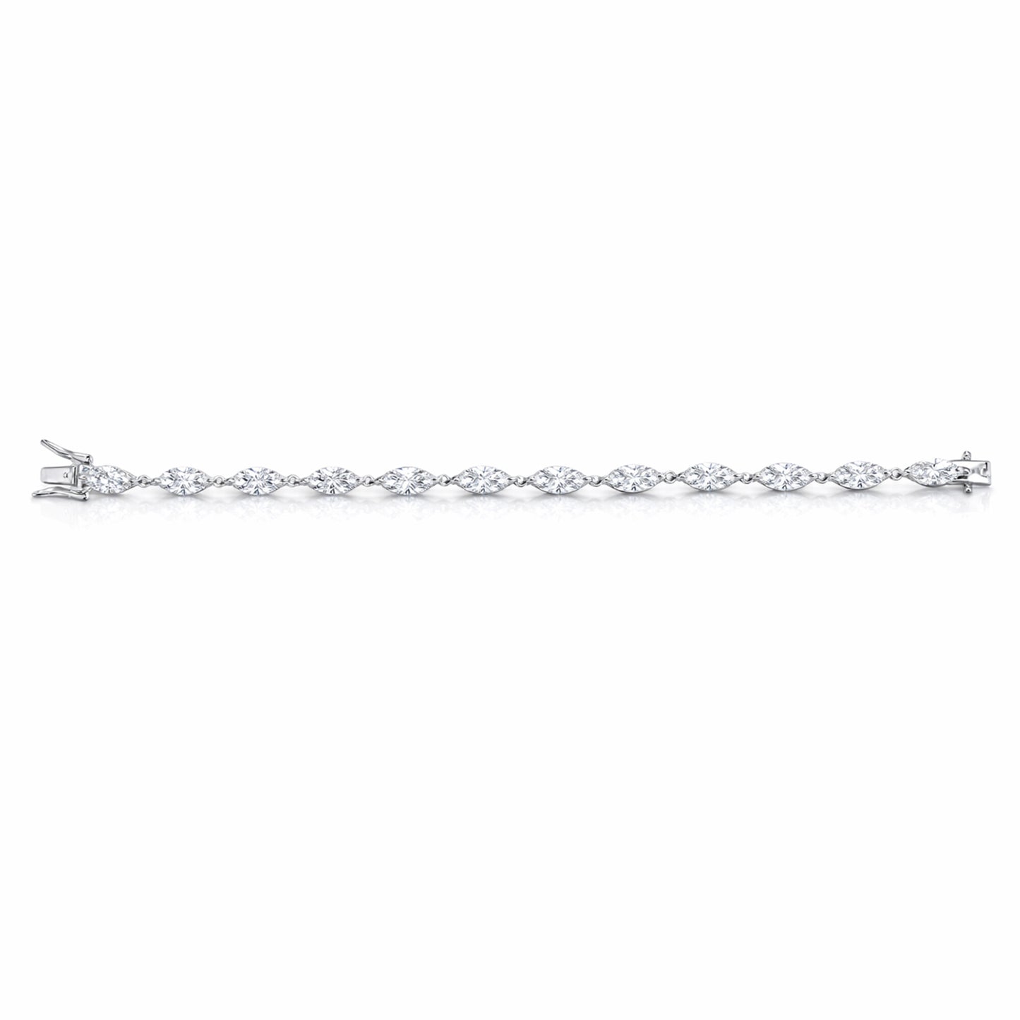 18K Lab Grown Diamond Tennis Bracelet – Round Cut, 12.4ct, BIS Hallmark Gold