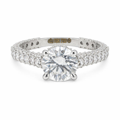 14K/18K Lab Grown Diamond Round Cut Ring for Women